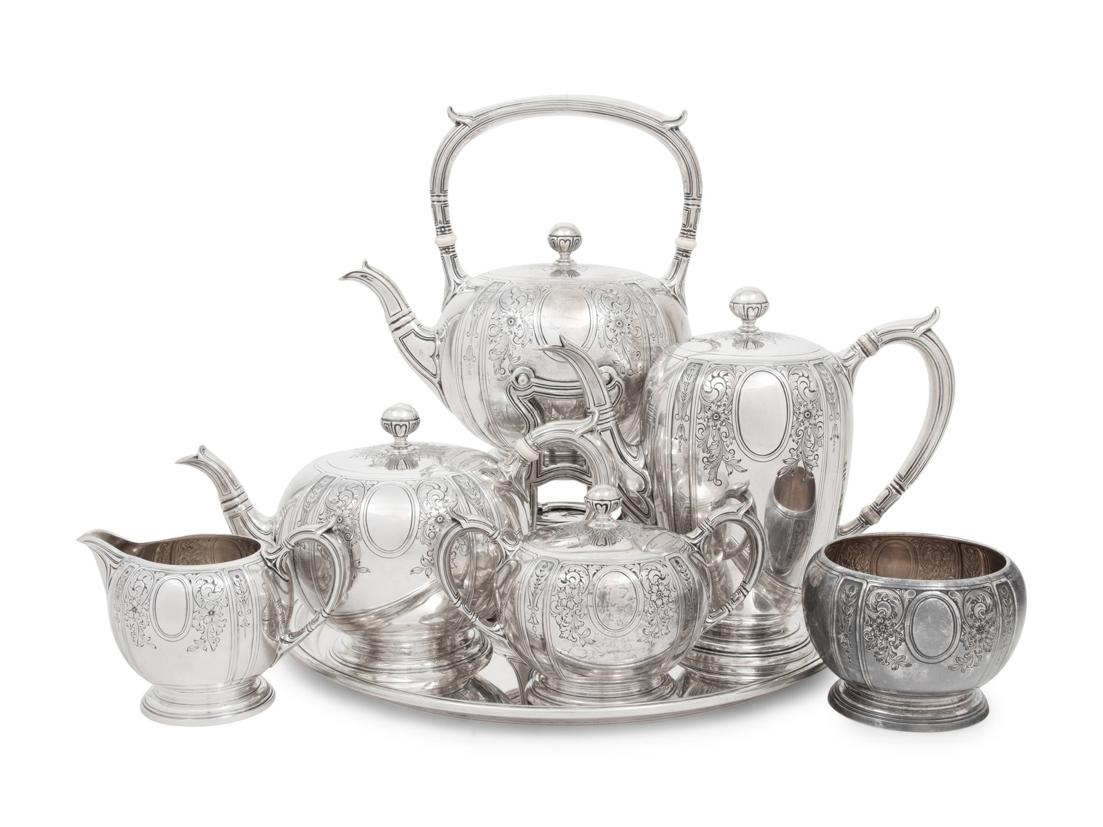 Appraisal: An American Silver Seven-Piece Tea and Coffee Service Gorham Mfg