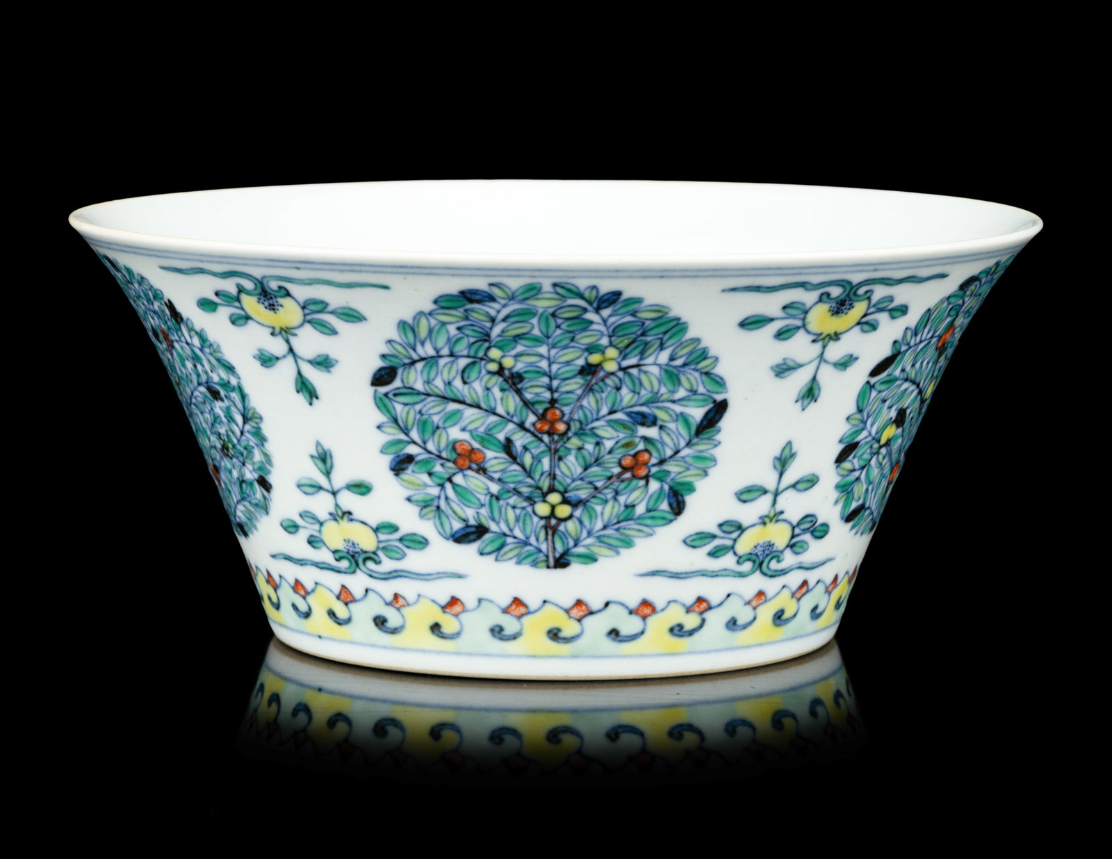 Appraisal: A Chinese Doucai Porcelain Bowl the conical bowl is decorated