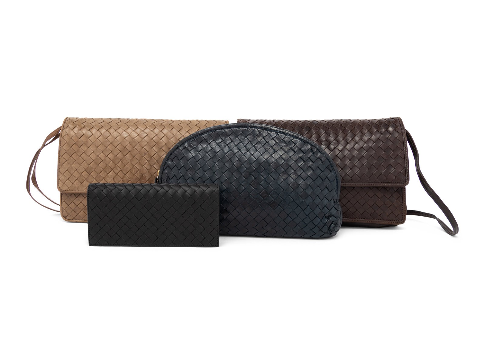 Appraisal: Three Bottega Veneta Intrecciato Bags and One Wallet This lot