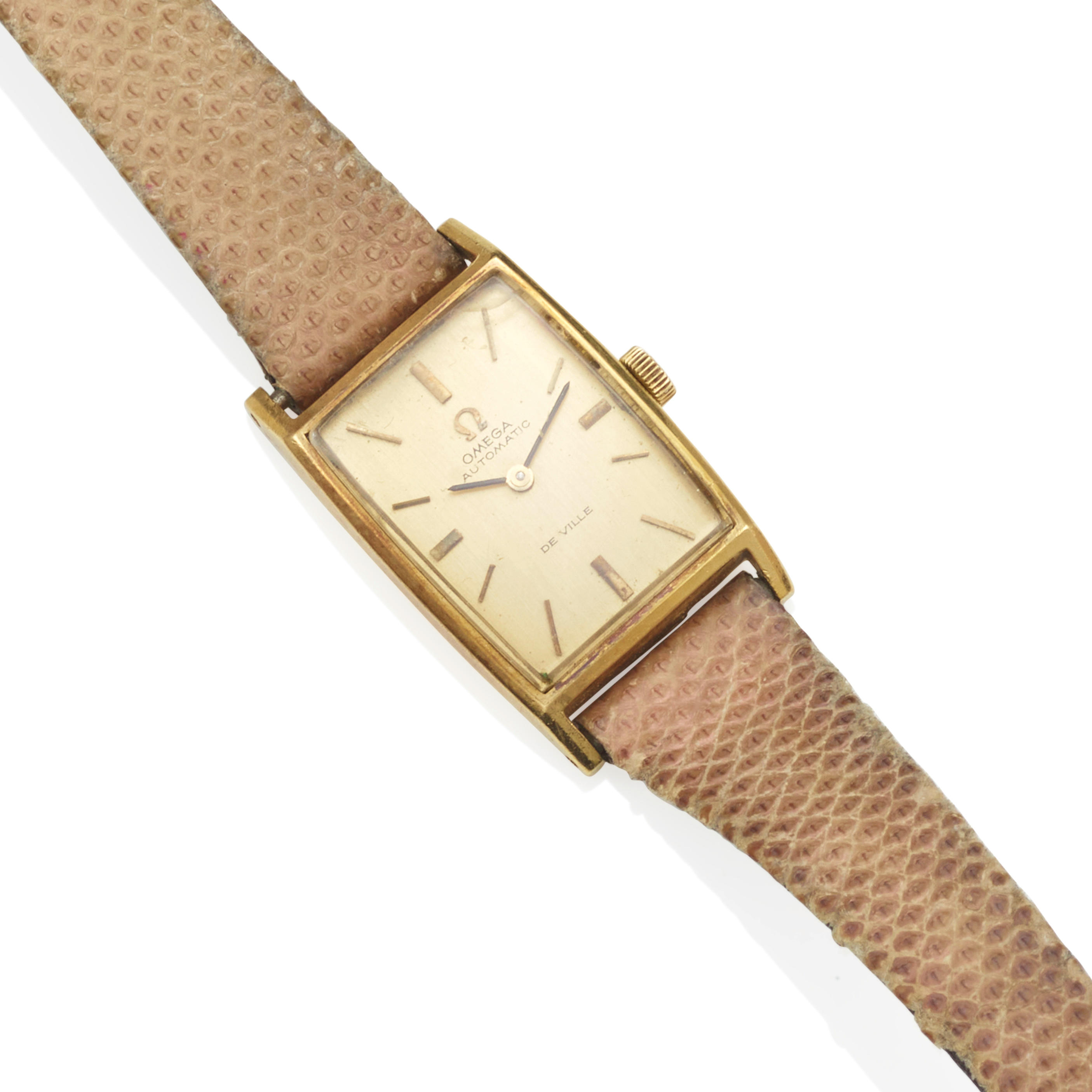 Appraisal: OMEGA A GOLD WATCH Rectangular dial estimated gross weight grams