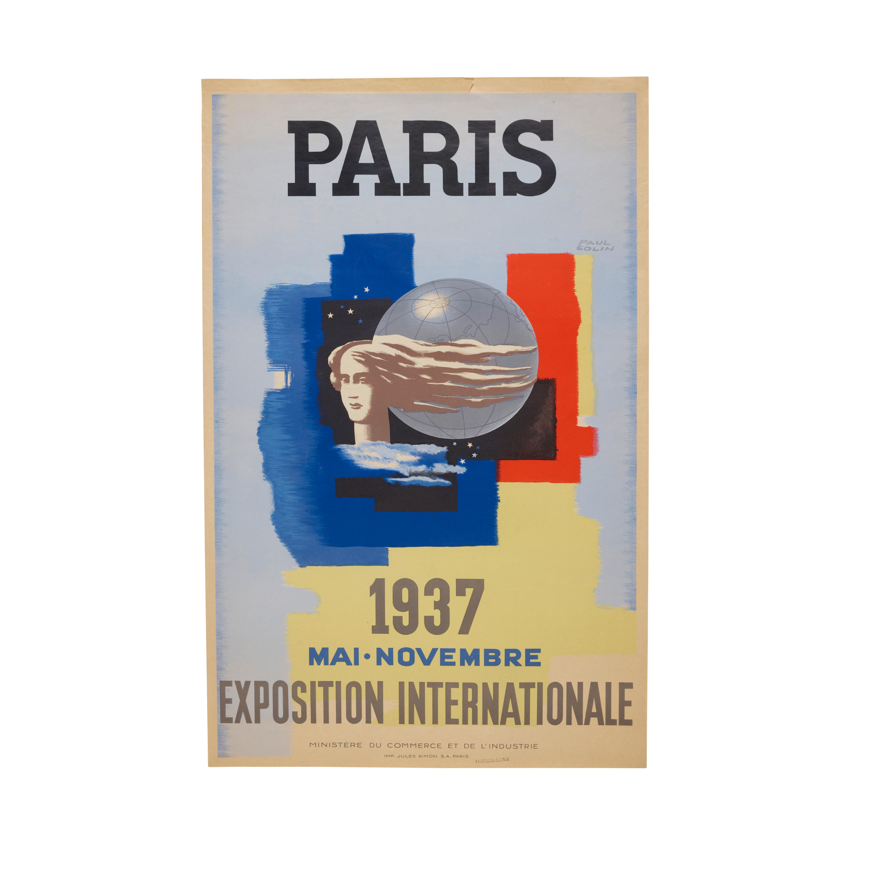 Appraisal: PAUL COLIN - Paris Exposition Internationale Lithograph in colors on