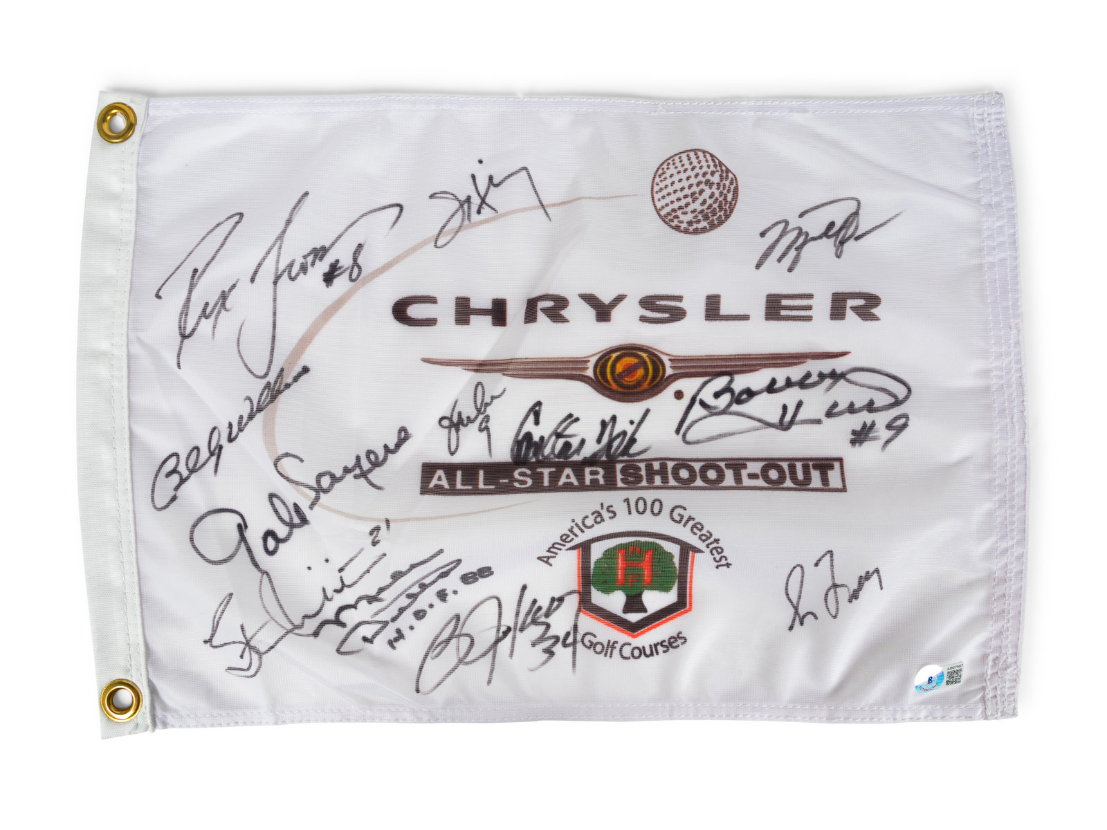 Appraisal: A Chrysler All-Star Golf Shootout Signed Autograph Golf Flag Including