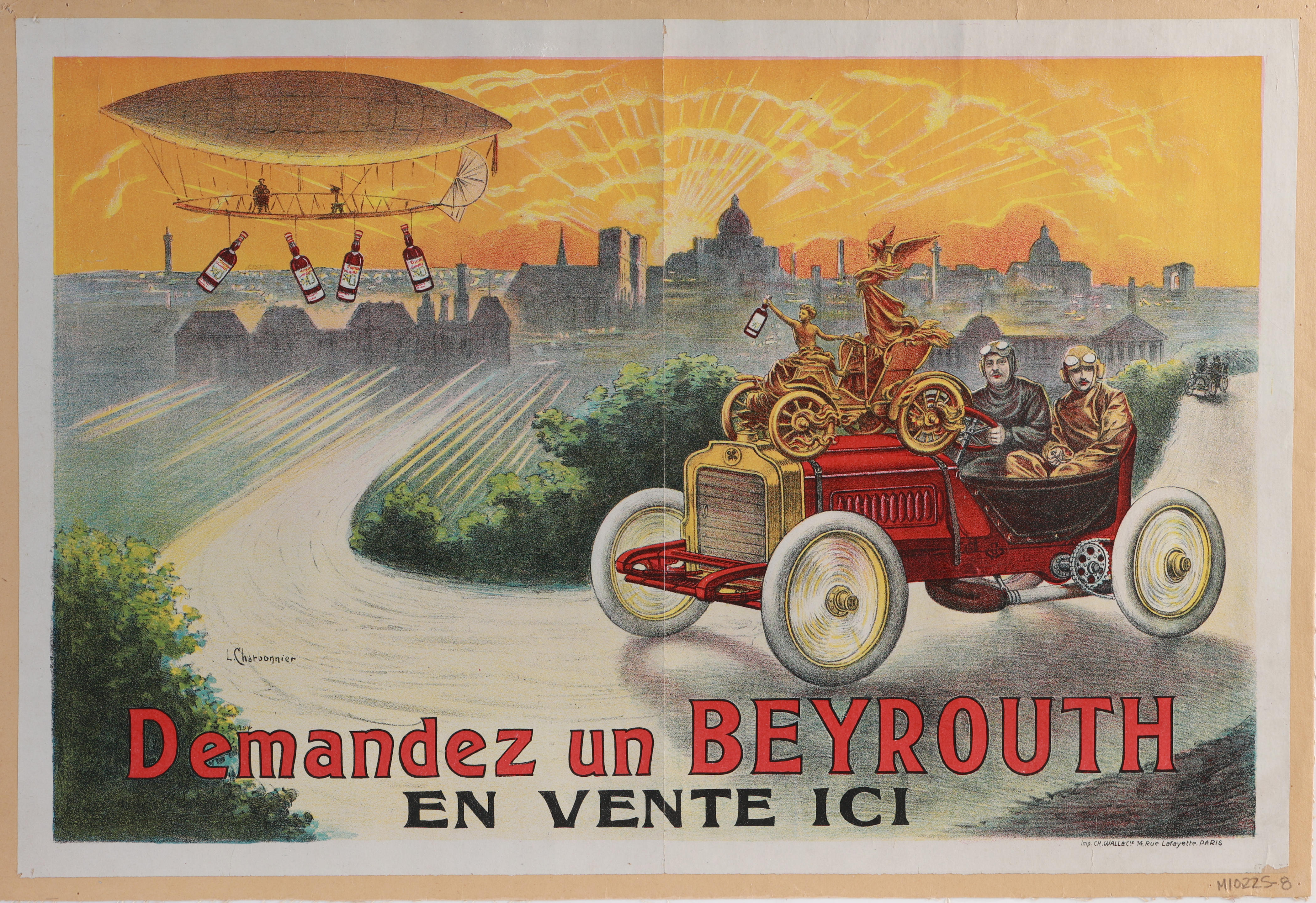 Appraisal: A BEYROUTH ADVERTISING POSTER AFTER L CHARBONNIER FRENCH CIRCA depicting