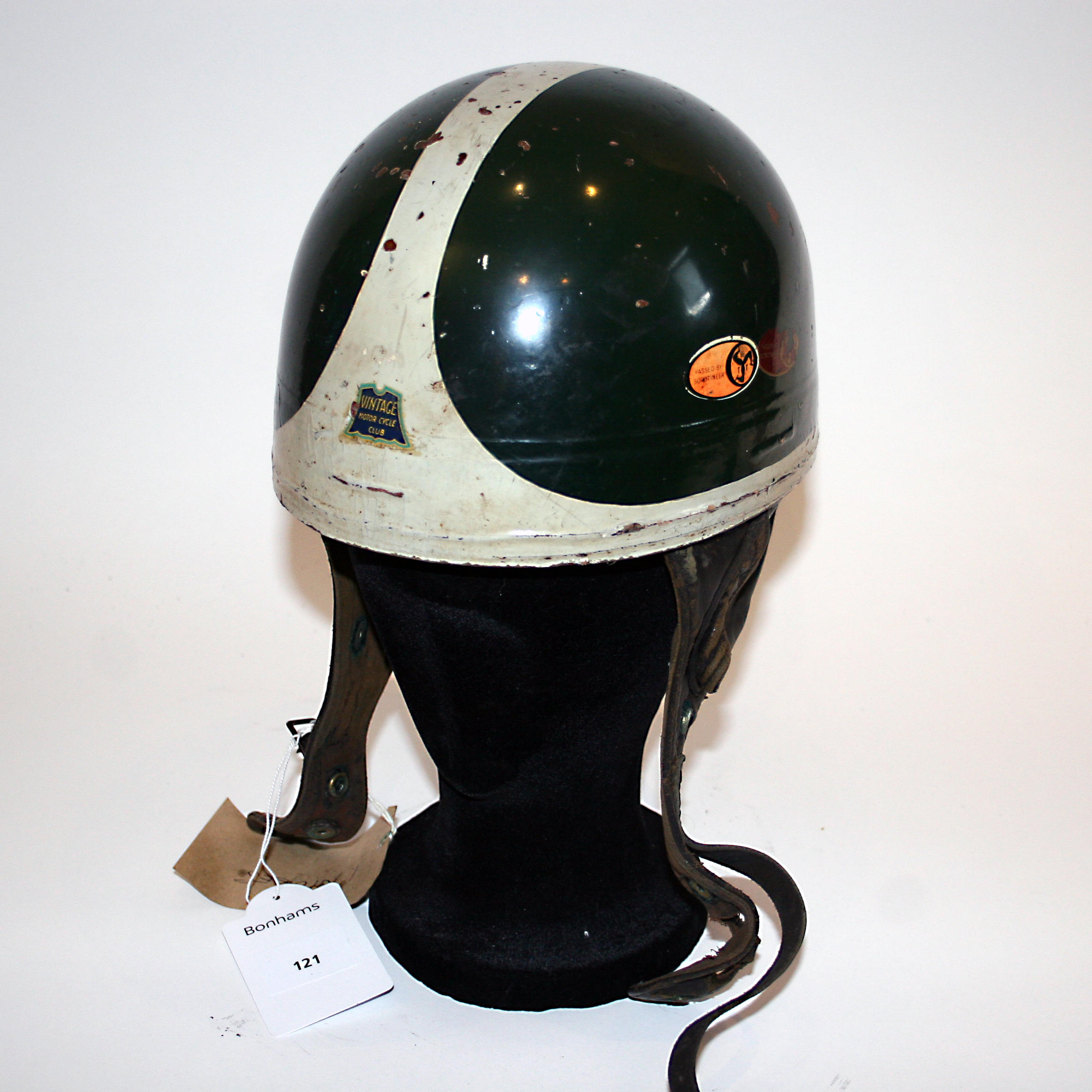 Appraisal: IVAN RHODES A SIGNED PUDDING BASIN HELMET used and worn