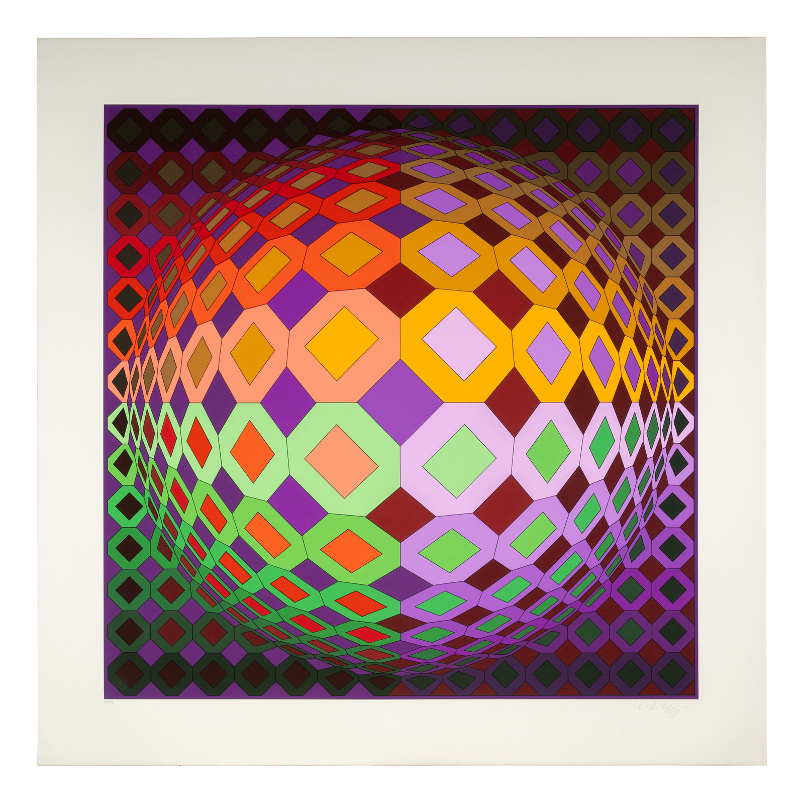 Appraisal: Victor Vasarely French Hungarian - Dombokta from Album Vi-Va color