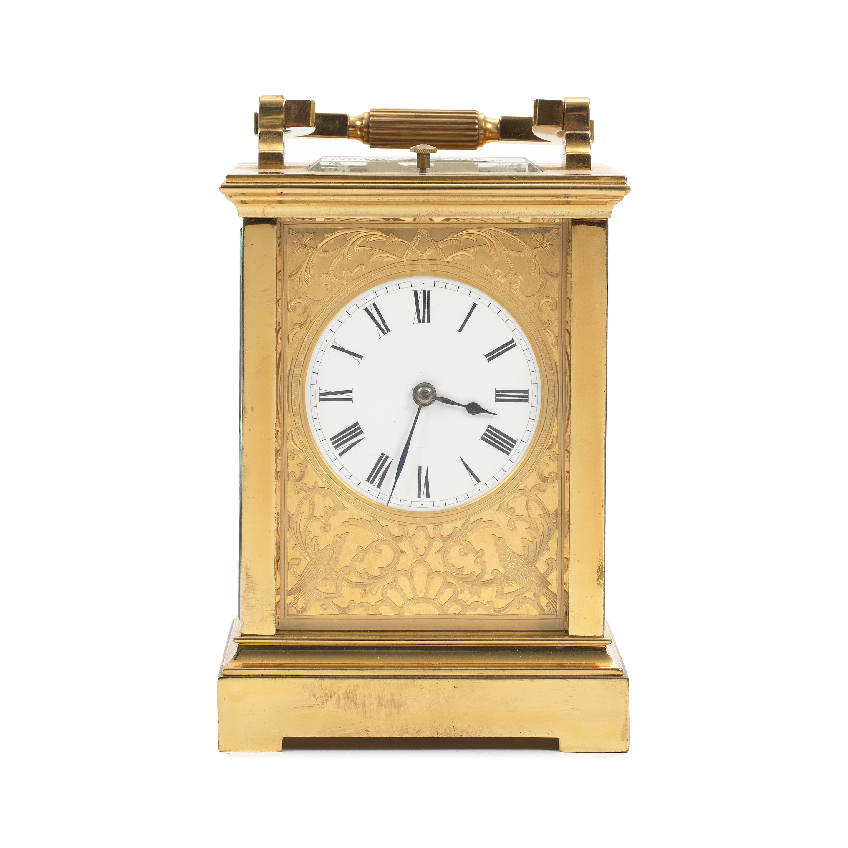 Appraisal: A LATE TH EARLY TH CENTURY FRENCH BRASS CARRIAGE CLOCK