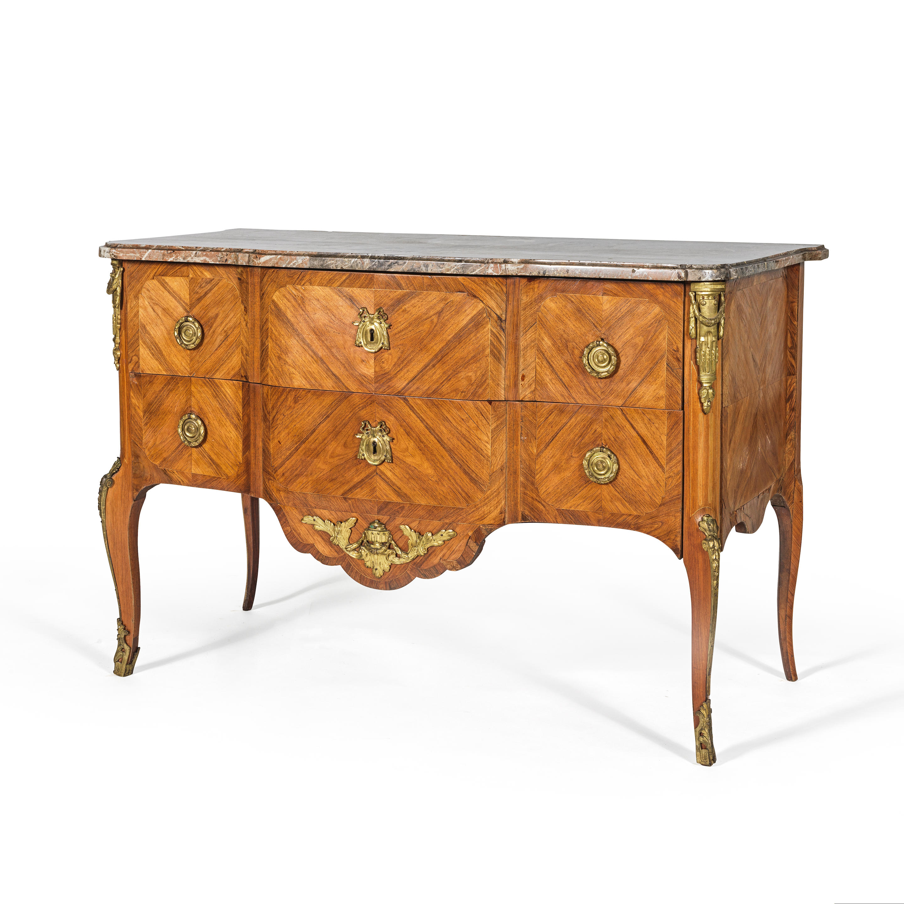 Appraisal: COMMODE EN PLACAGE DE BOIS DE ROSE ET DE BOIS