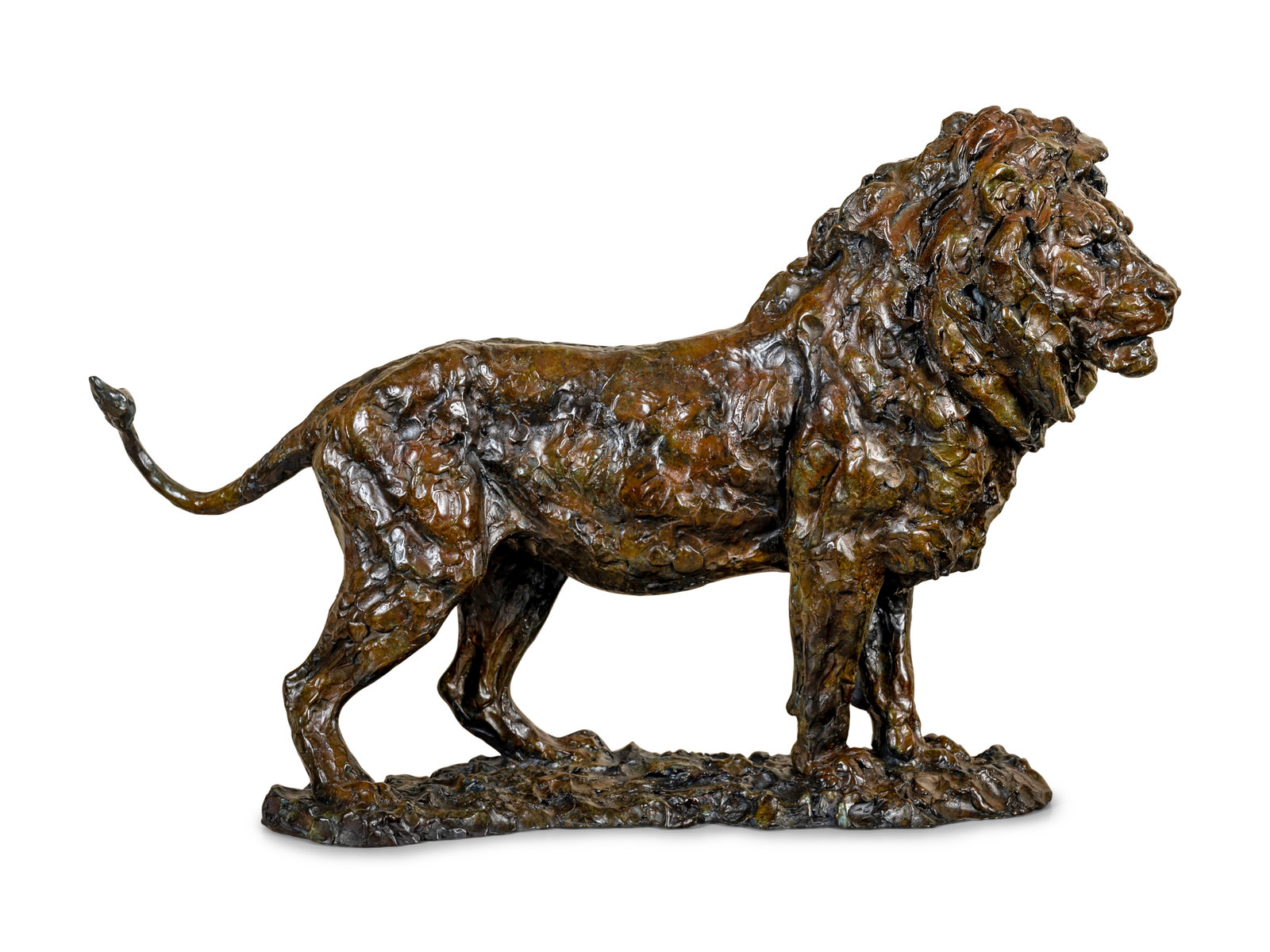 Appraisal: Kenneth Bunn American b Serengeti Lion edition bronze signed Bunn