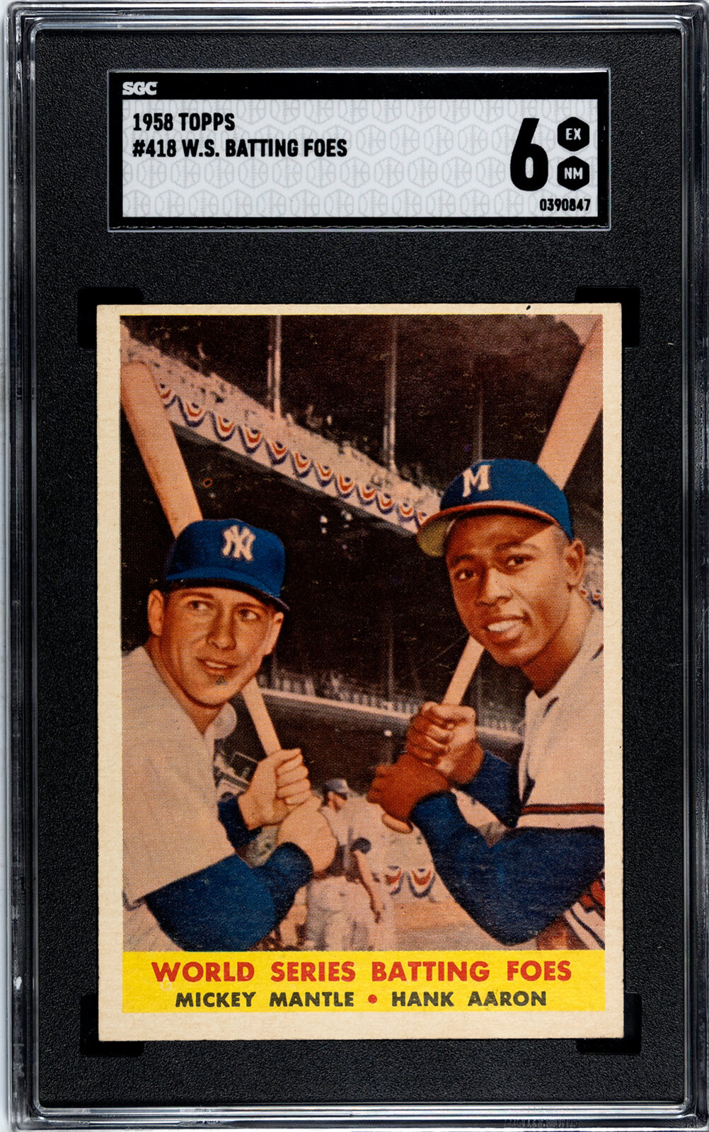 Appraisal: A Topps Mickey Mantle and Hank Aaron World Series Batting