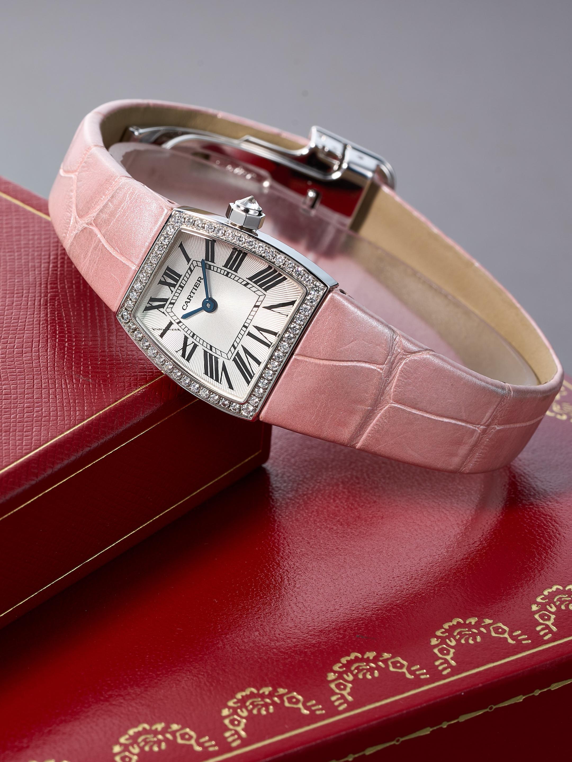 Appraisal: CARTIER LA DONA REF A LADY'S WHITE GOLD DIAMOND-SET WRISTWATCH