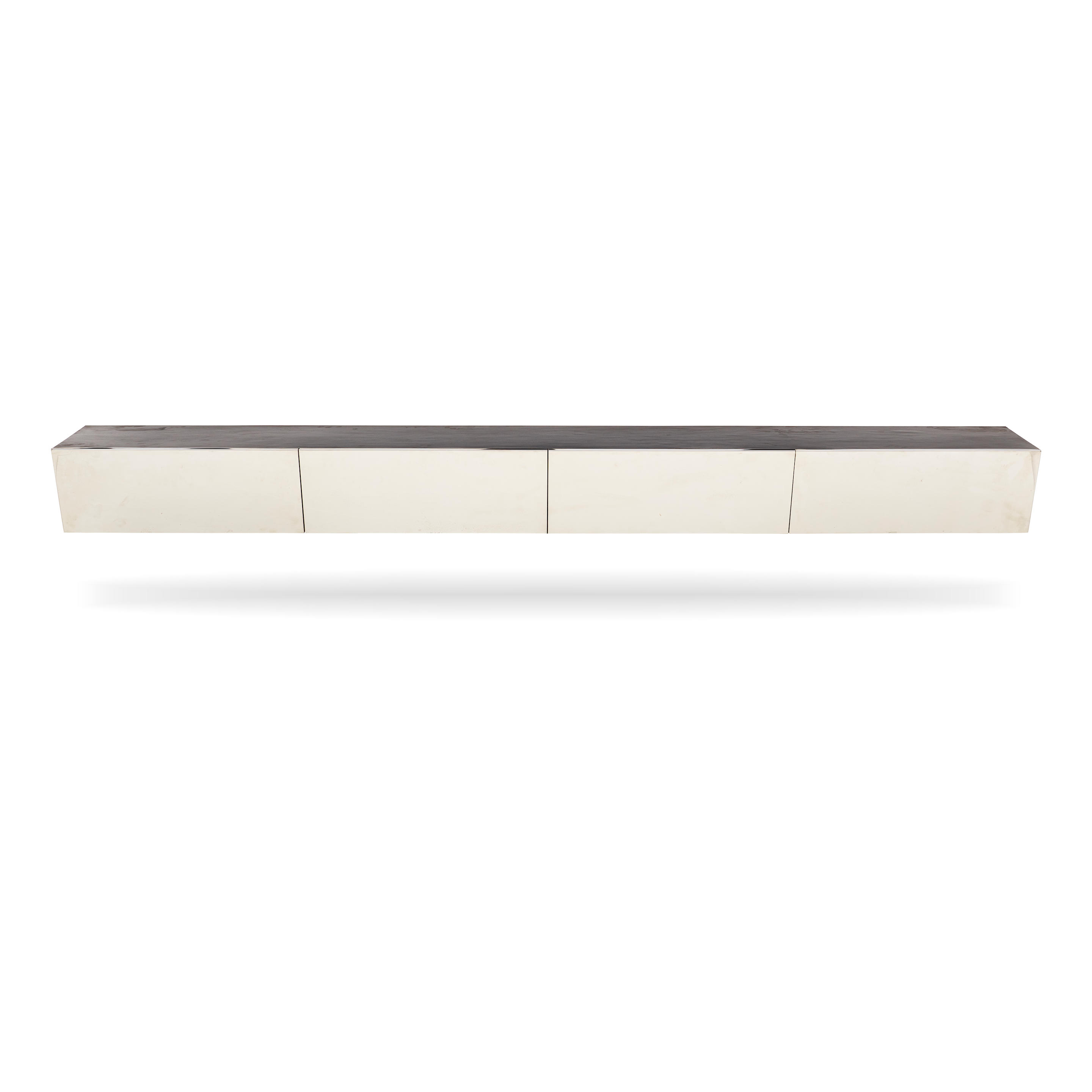 Appraisal: PACE Floating Wall Console s chromed steel ebonized wood height