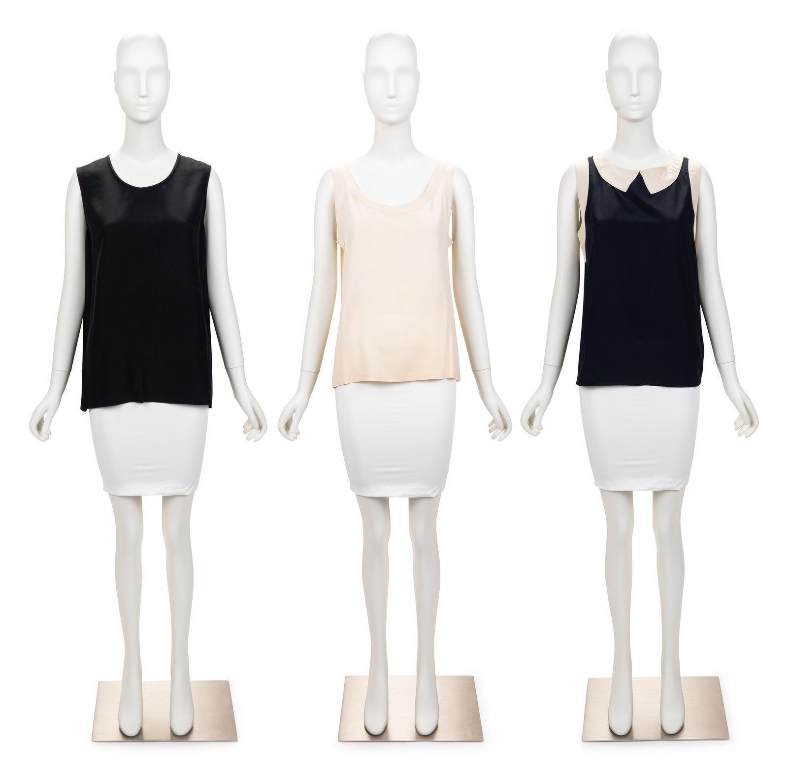 Appraisal: Three Chanel Tops - s This lot includes three sleeveless