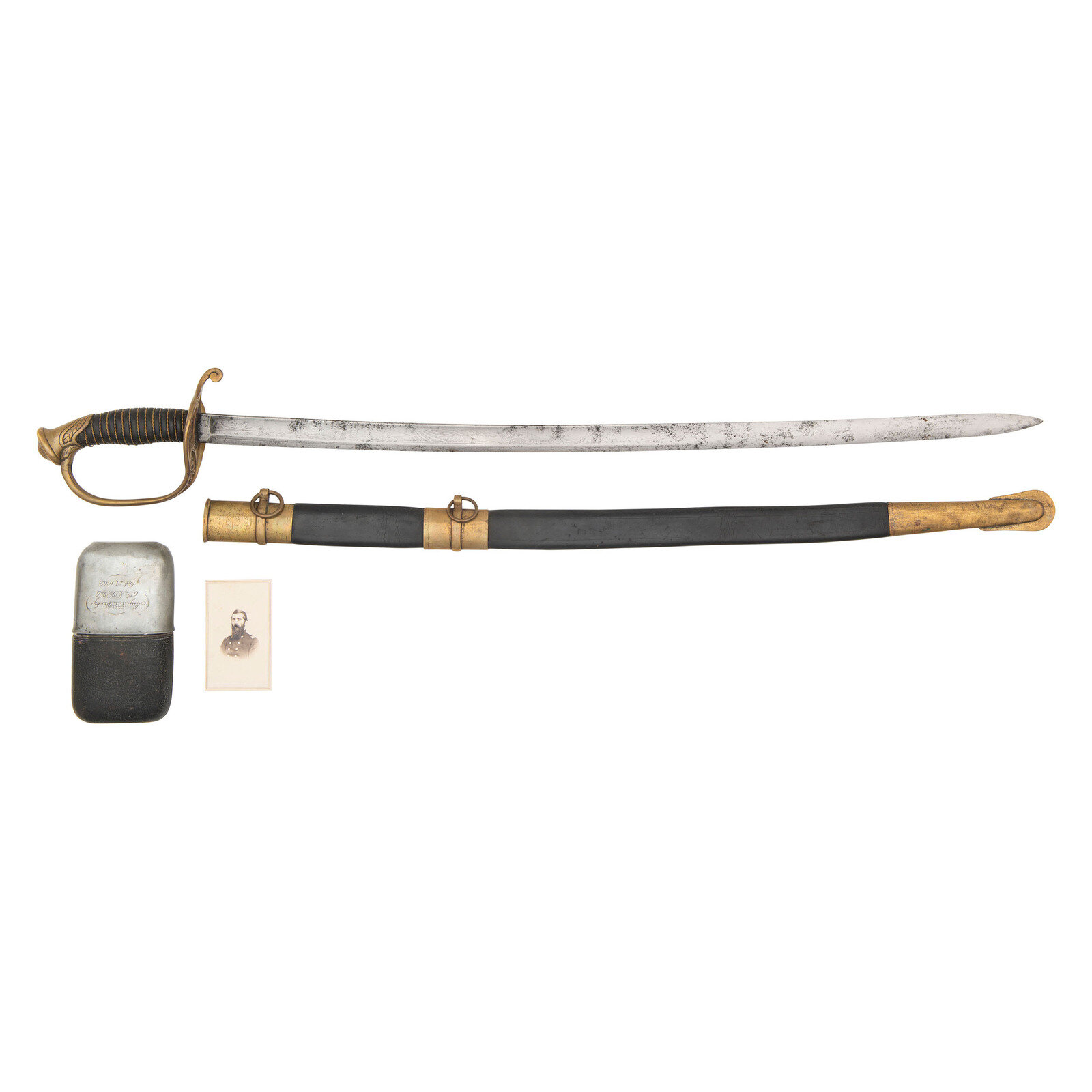 Appraisal: Model Foot Officer's Sword of Major Colonel P P Bixby