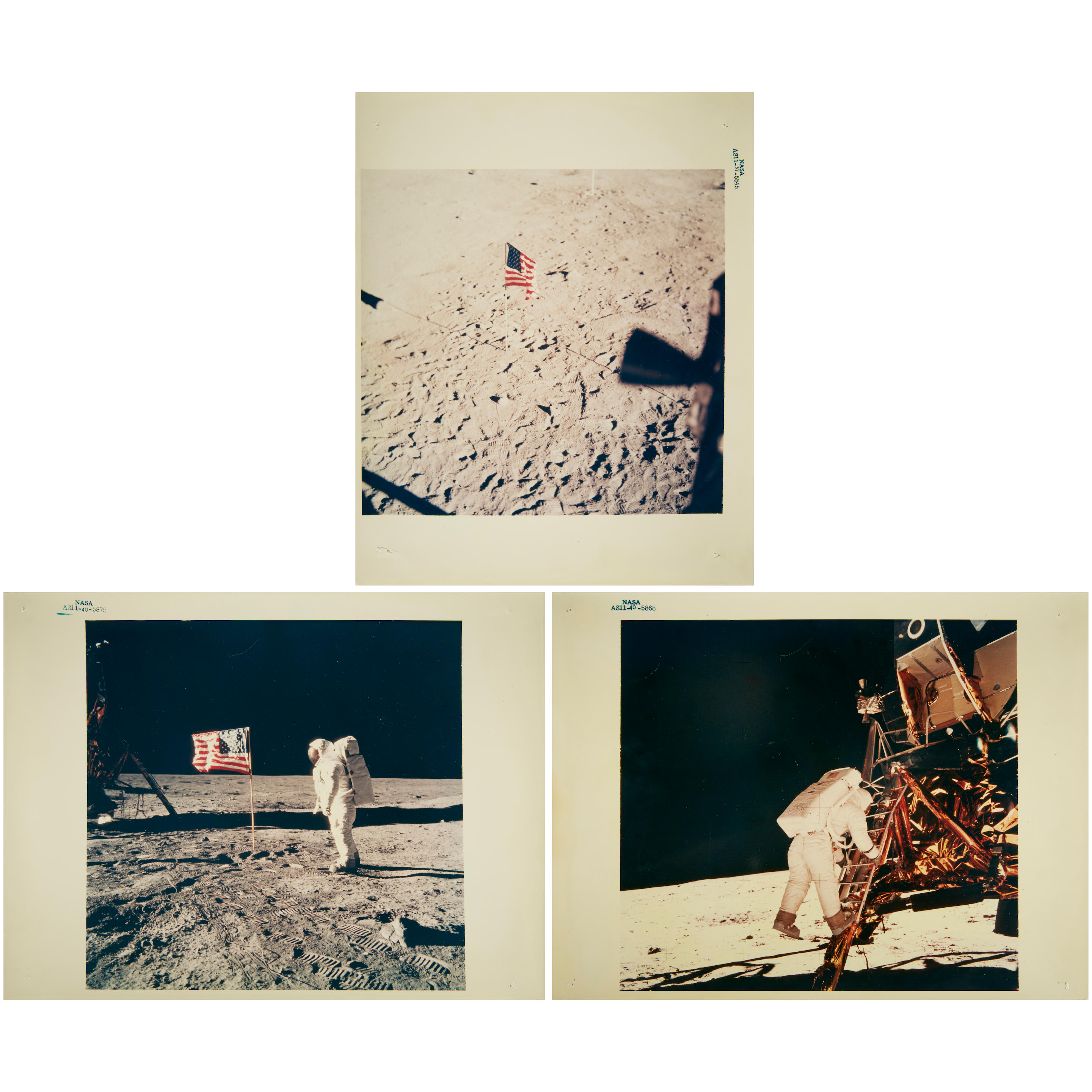 Appraisal: APOLLO NEIL ARMSTRONG BUZZ ALDRIN LUNAR EVA PHOTOGRAPHS Group of