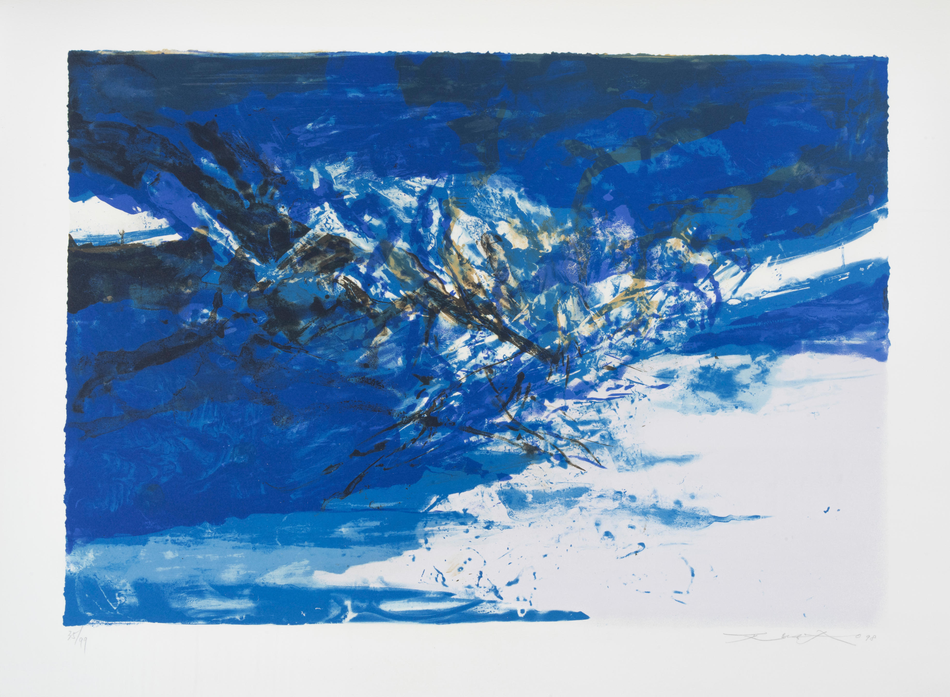 Appraisal: ZAO WOU KI - SANS TITRE Agerup Lithographie en couleurs