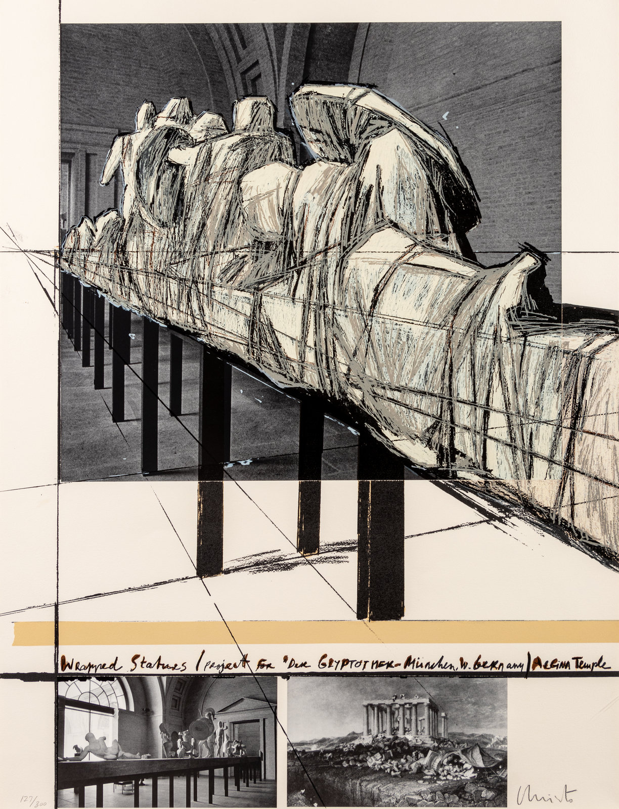 Appraisal: Christo Bulgarian - Wrapped Statues Project for 'Der Glyptotek-M nchen'