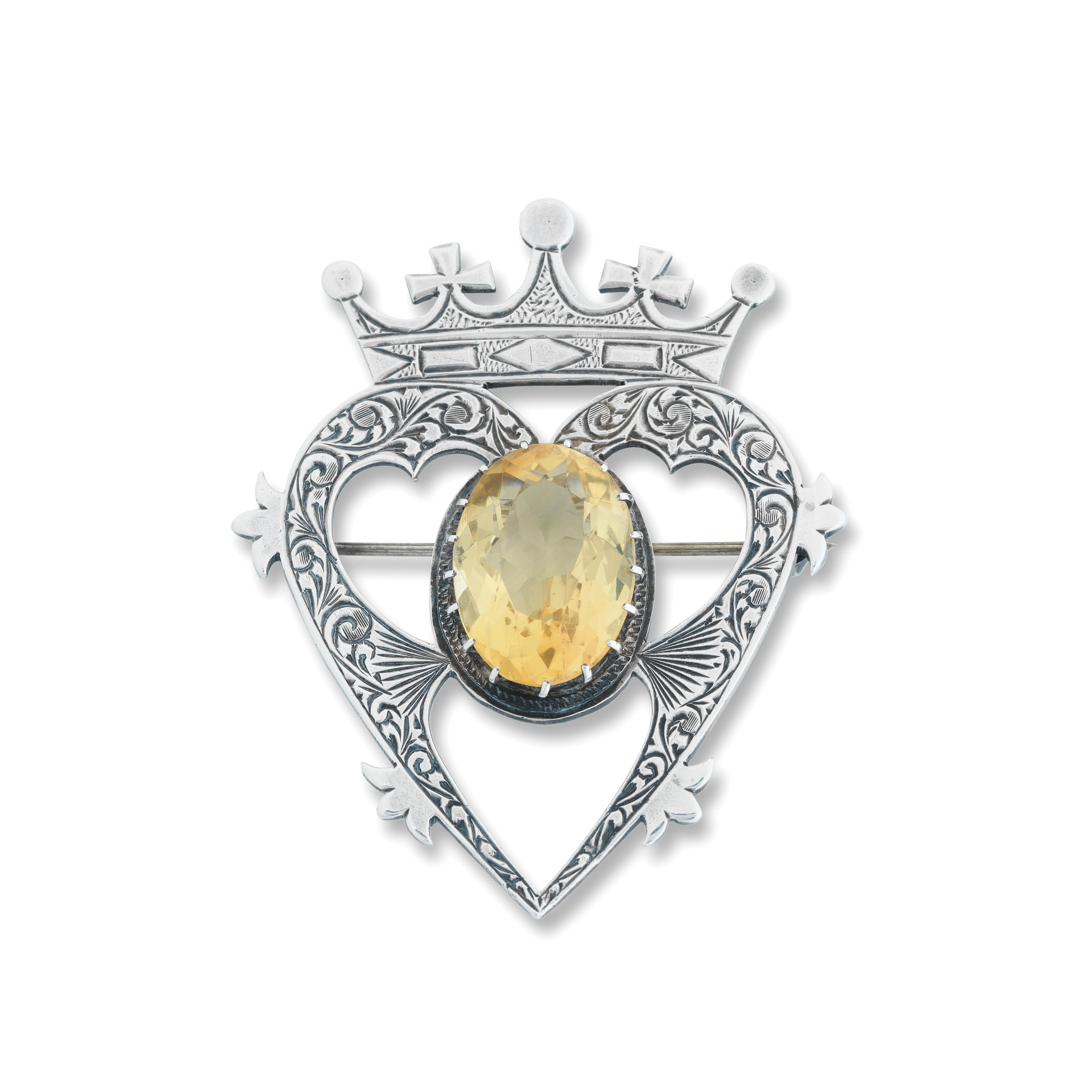 Appraisal: A SCOTTISH SILVER AND CITRINE LUCKENBOOTH BROOCH JOHN HART The