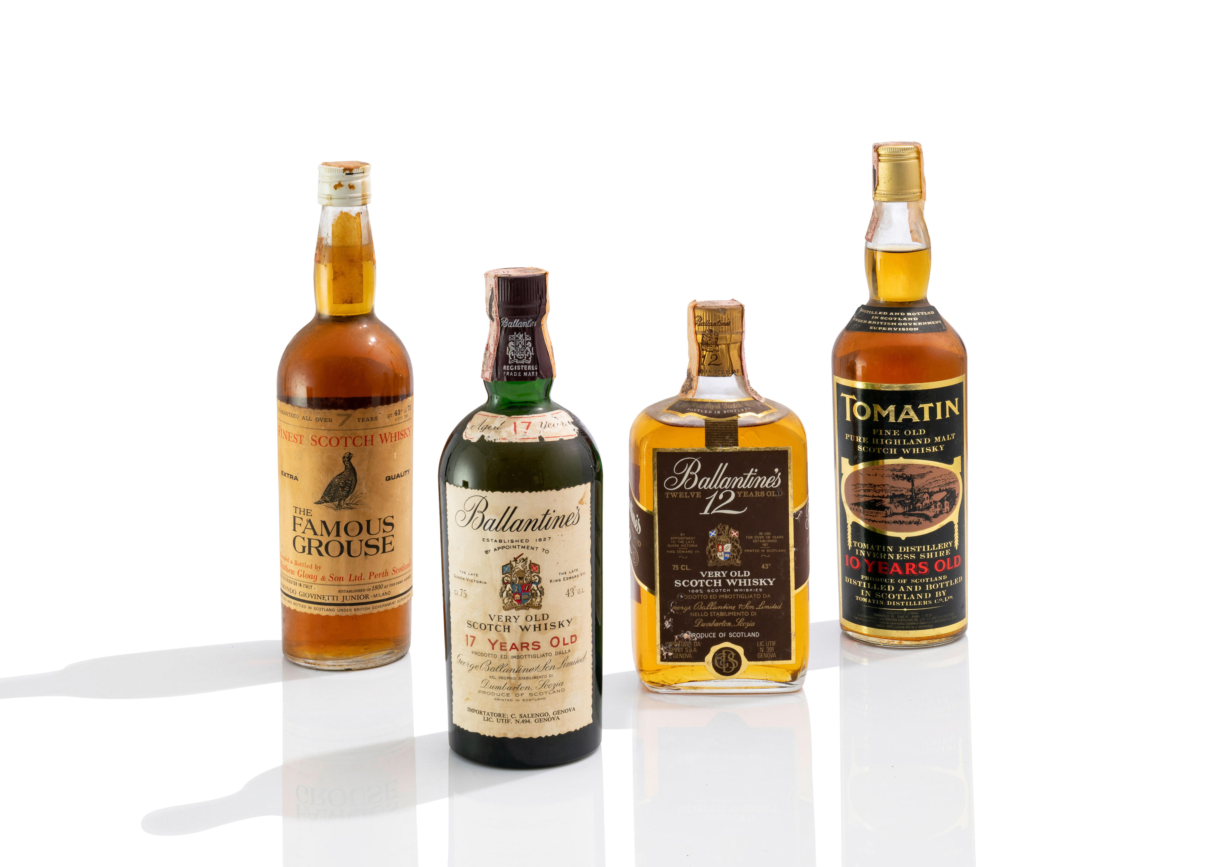 Appraisal: FAMOUS GROUSE- YEAR OLD BALLANTINE'S- YEAR OLD BALLANTINE'S- YEAR OLD