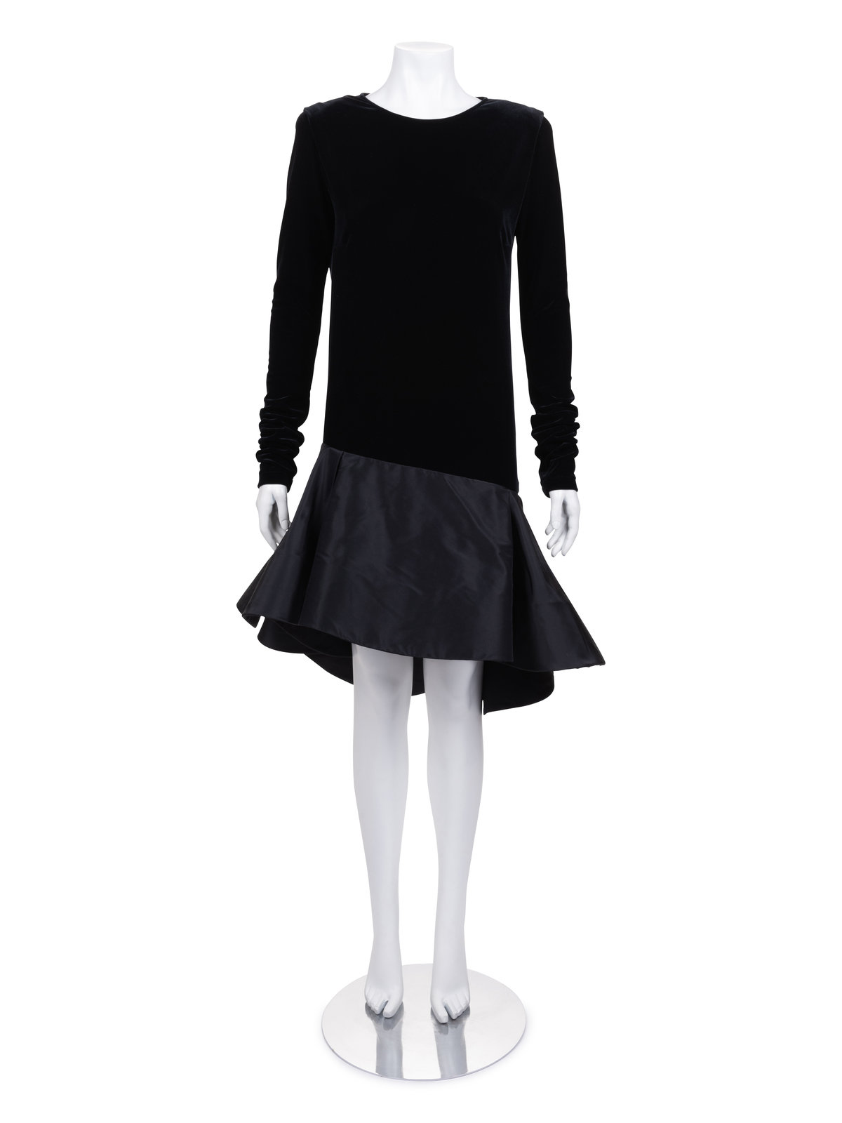 Appraisal: Pierre Cardin Haute Couture Velvet Dress c Haute Couture black