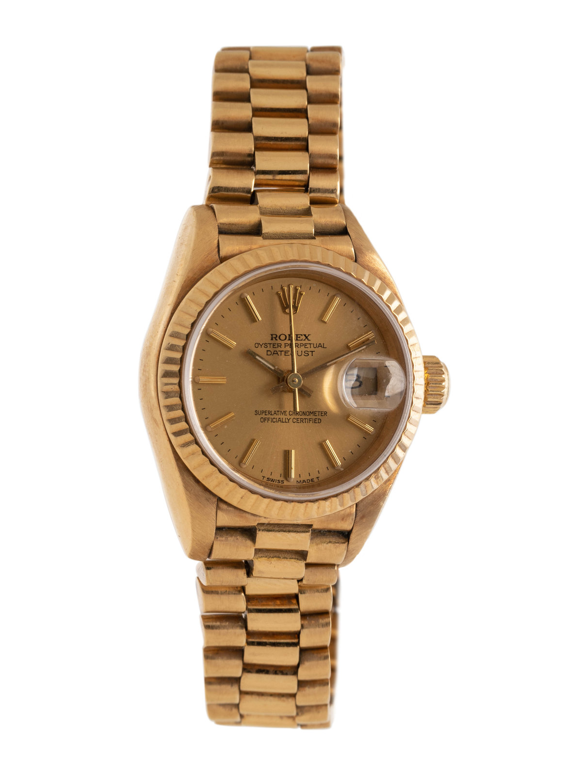 Appraisal: ROLEX REF K YELLOW GOLD 'OYSTER PERPETUAL DATEJUST' WATCH Brand