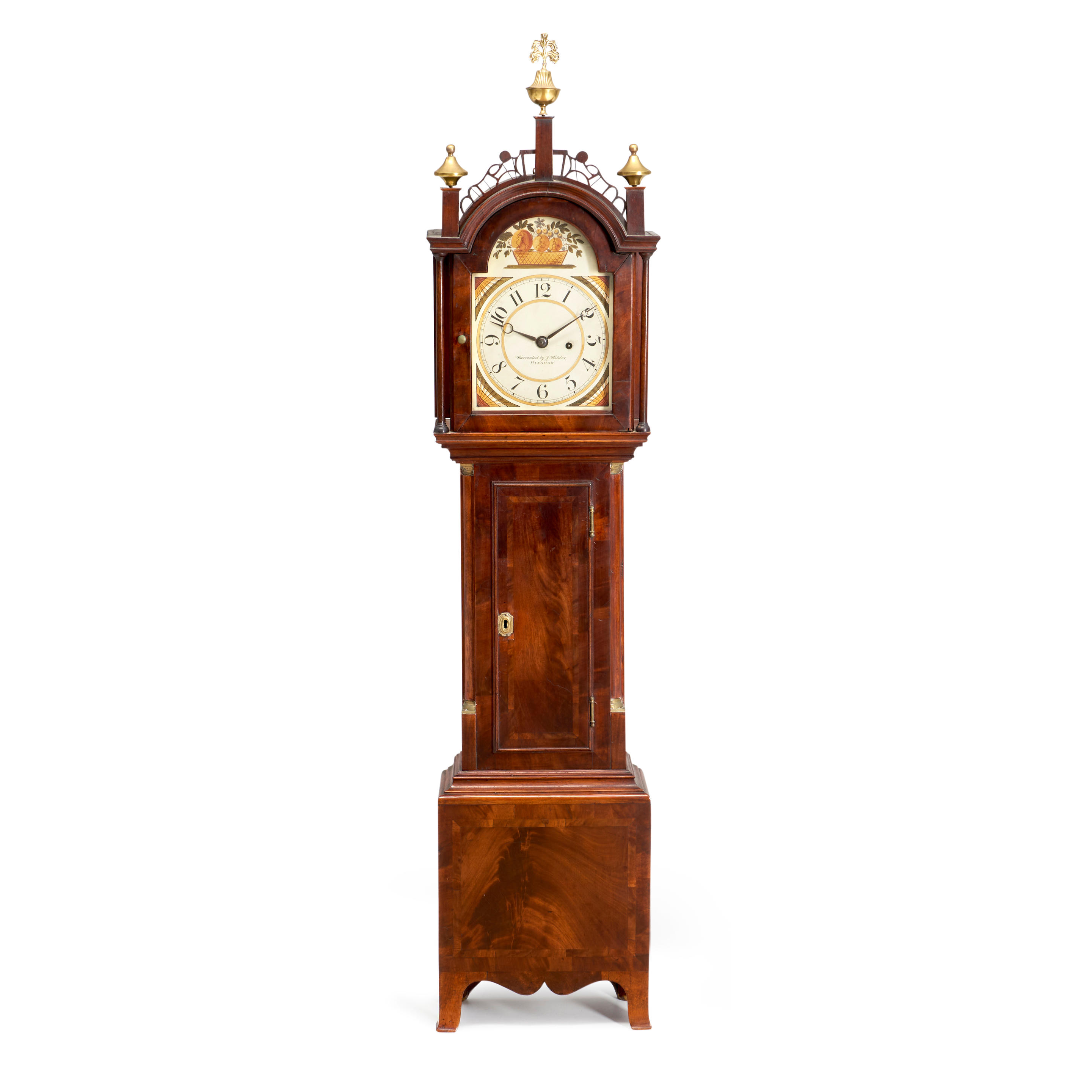 Appraisal: RARE FEDERAL INLAID MAHOGANY DWARF CLOCK Joshua Wilder - Hingham