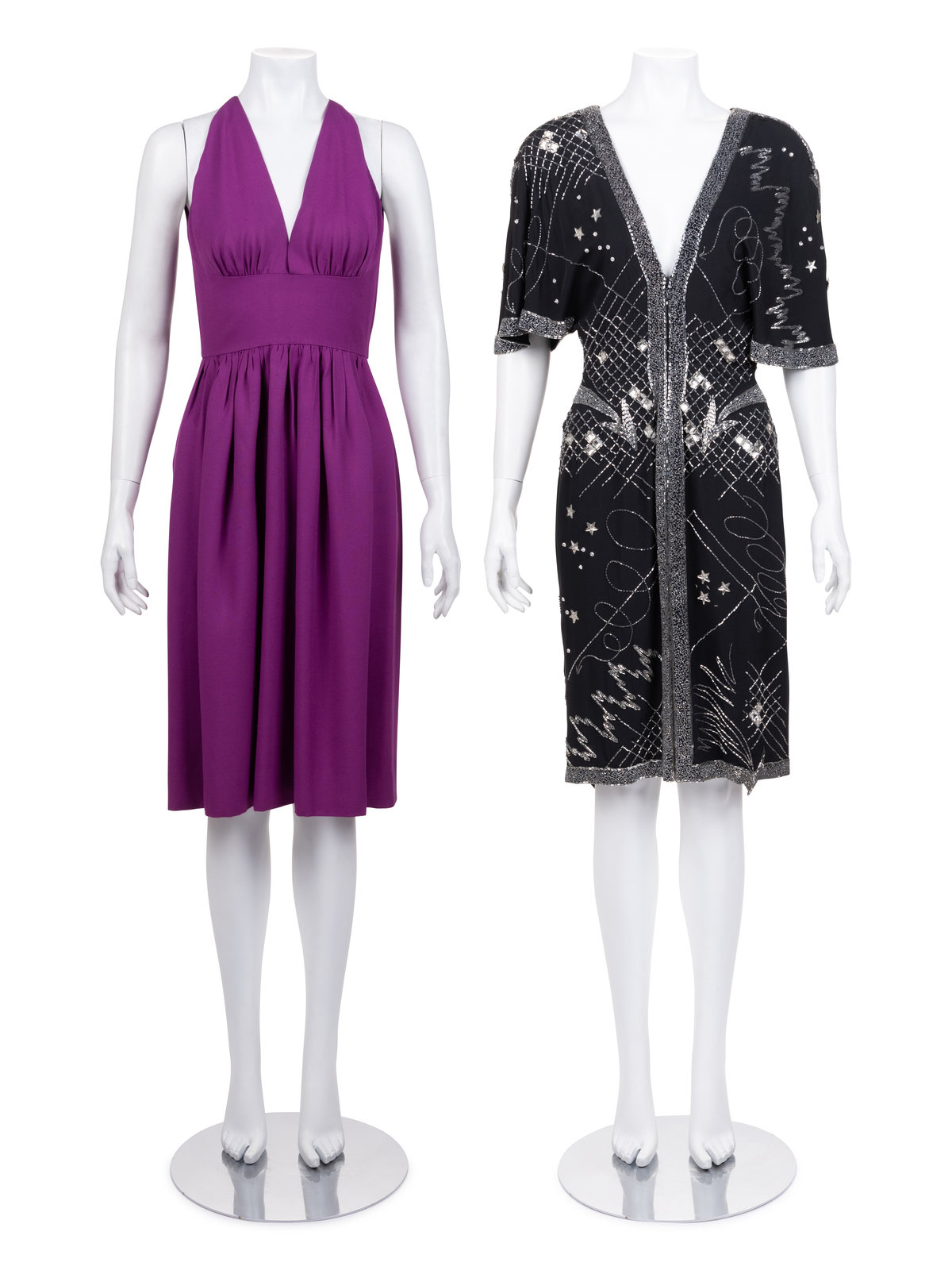 Appraisal: Two Designer Dresses One Halston and One Fabrice - s