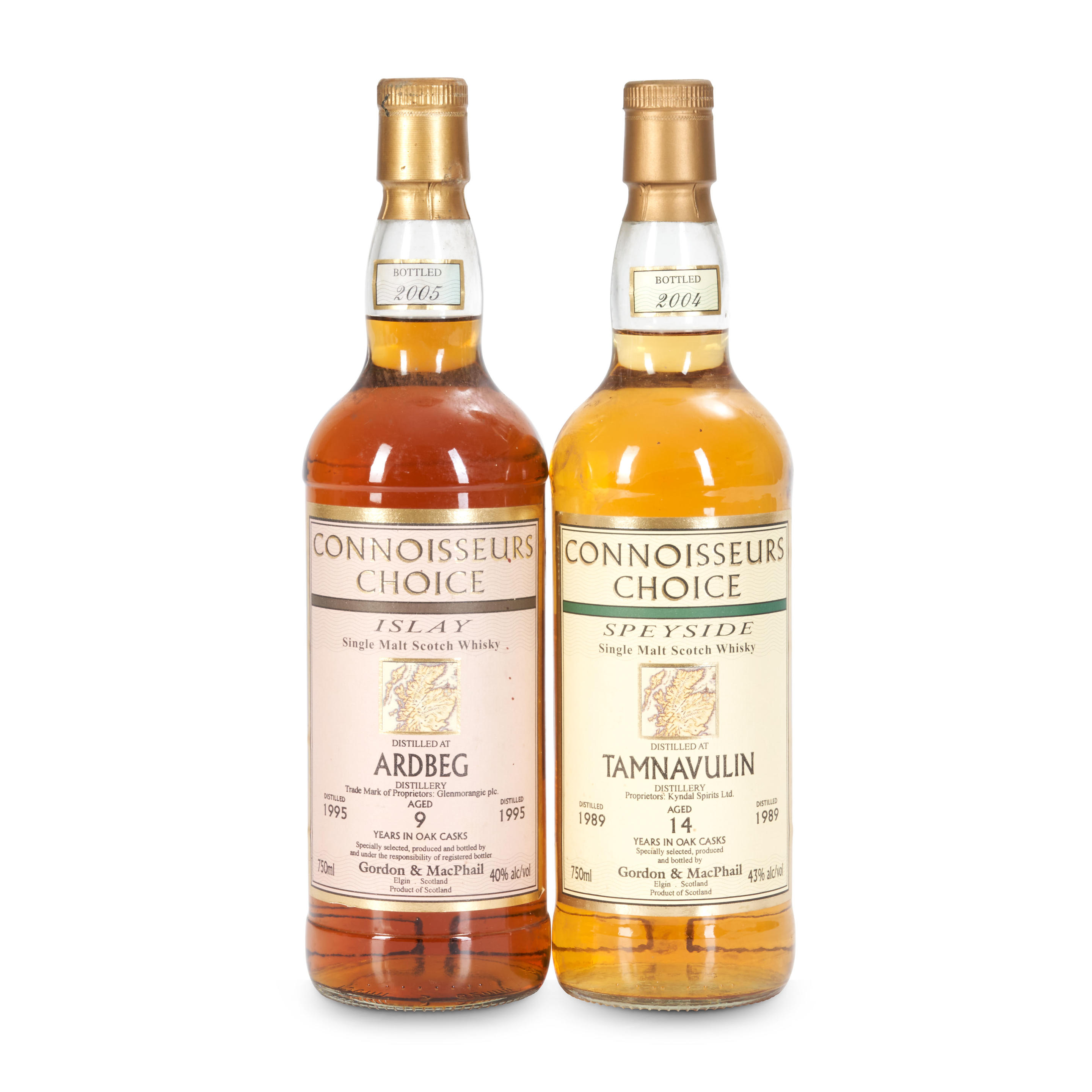 Appraisal: MIXED GORDON MACPHAIL CONNOISSEUR'S CHOICE ML BOTTLES Mixed Gordon MacPhail