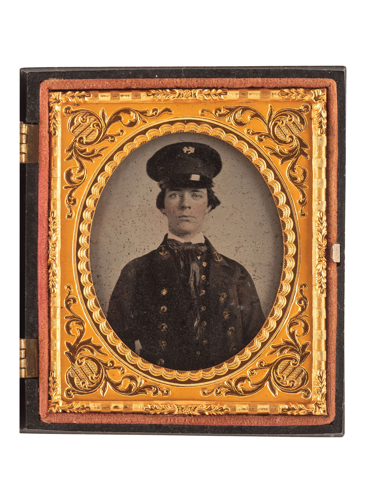 Appraisal: CIVIL WAR Sixth plate ambrotype of Annapolis Naval Cadet Roswell