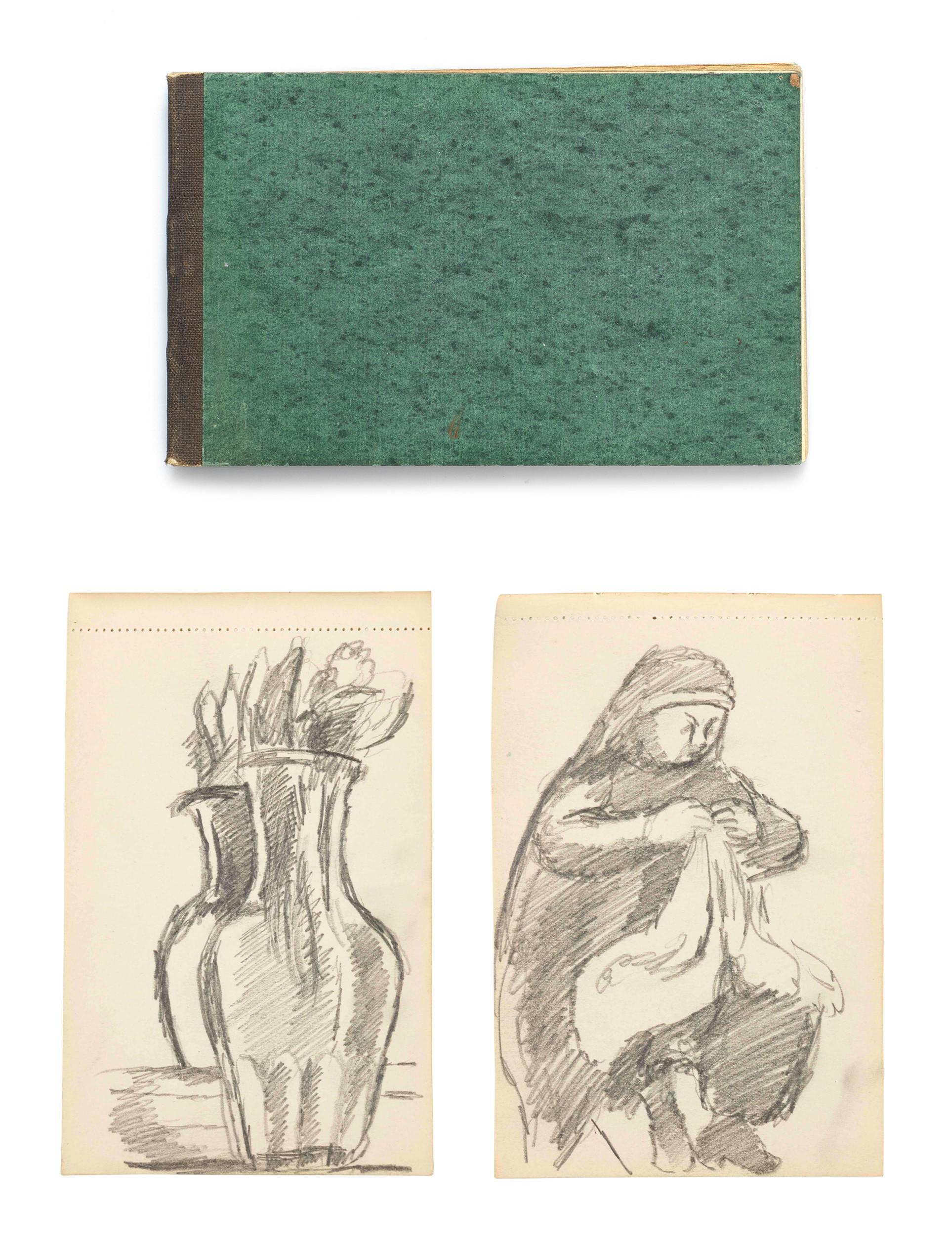 Appraisal: VANESSA BELL BRITISH - Sketchbook Paris signed inscribed and dated