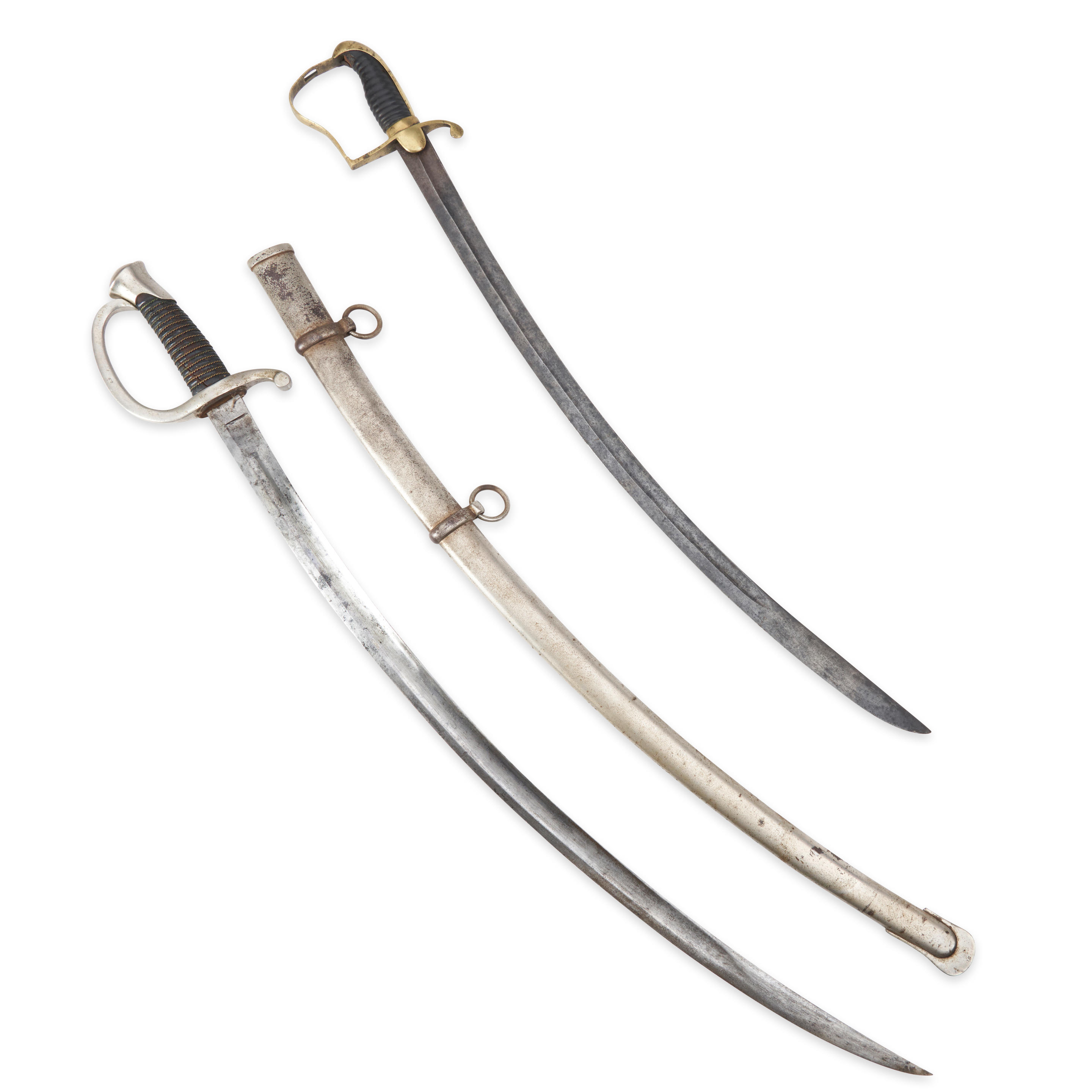 Appraisal: TWO AMERICAN SWORDS TH CENTURY Including an infantry officer's saber