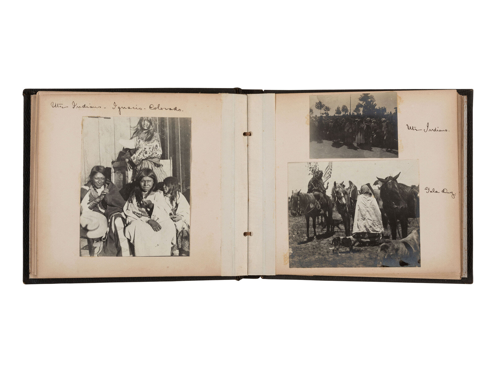 Appraisal: NATIVE AMERICANS Album containing photographs documenting an excursion in the