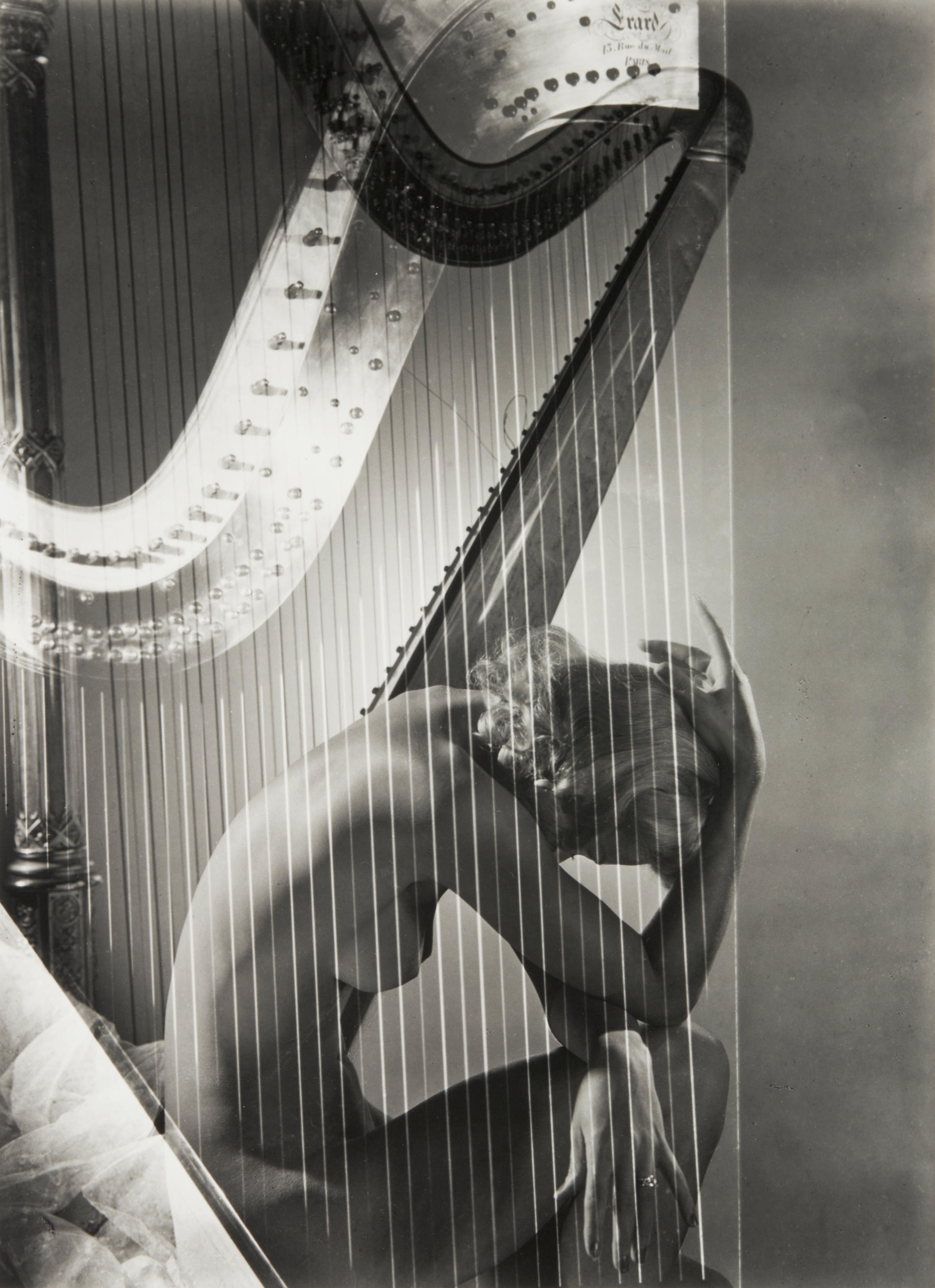 Appraisal: HORST P HORST - Lisa with Harp Paris Gelatin silver