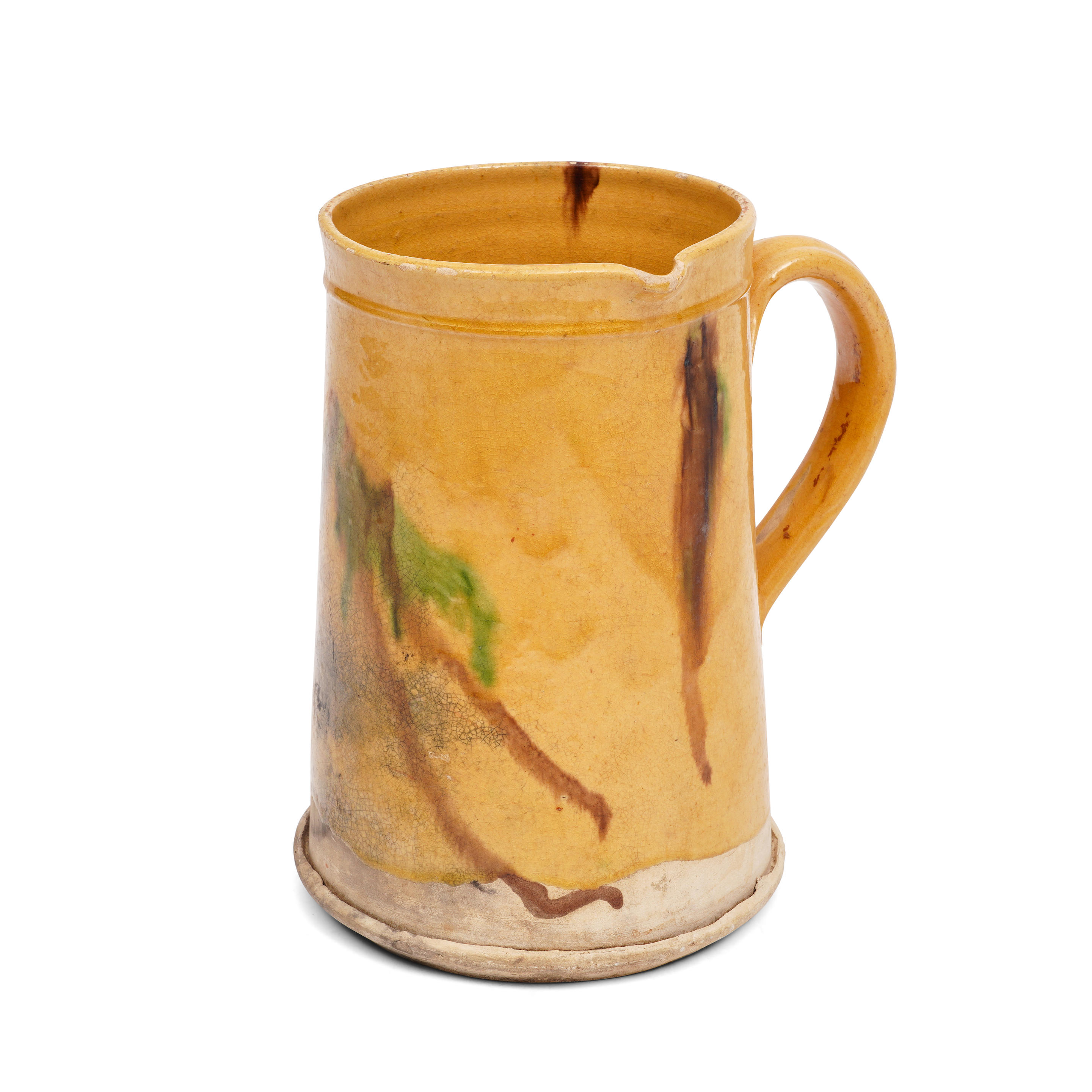 Appraisal: GLAZED EARTHENWARE PITCHER attributed to John Bell - Waynesboro Pennsylvania