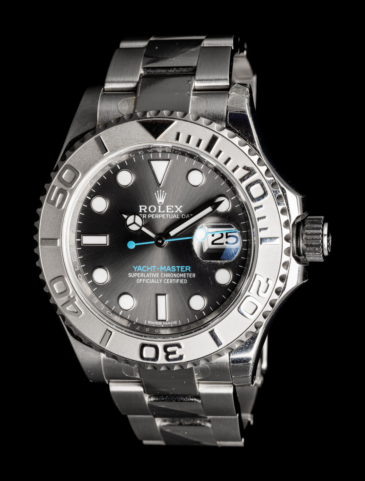 Appraisal: ROLEX REF STAINLESS STEEL AND PLATINUM 'YACHT-MASTER' WATCH Maker Rolex