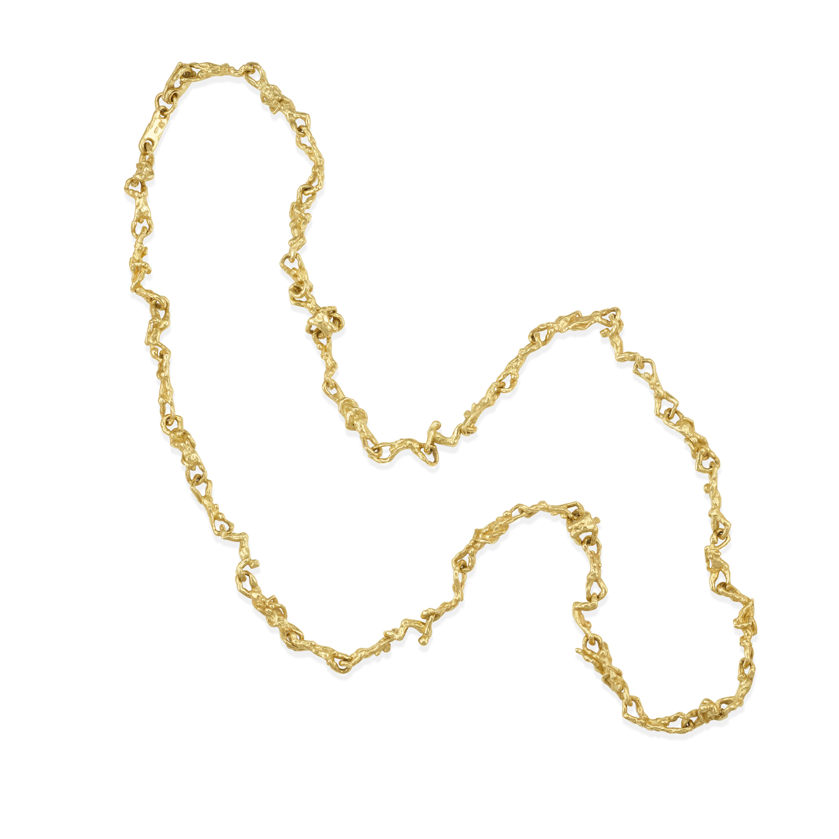 Appraisal: AN K GOLD NECKLACE Comprising links of solid gold figural