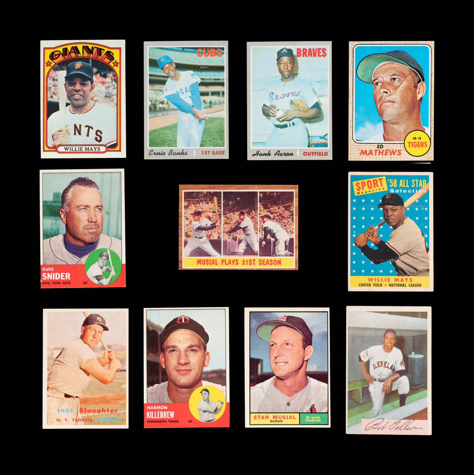 Appraisal: A Group of s- s Hall of Fame Baseball Cards