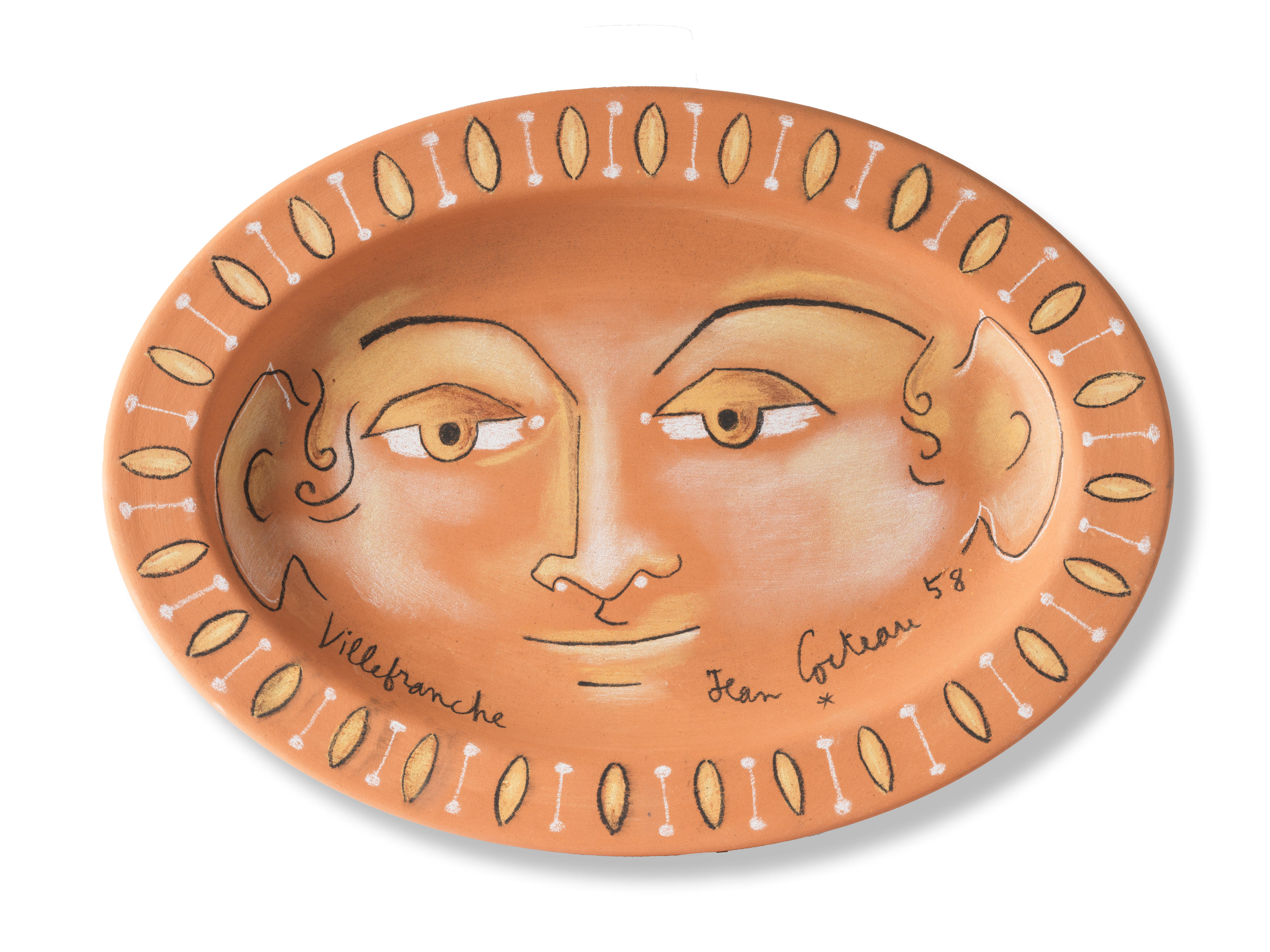 Appraisal: JEAN COCTEAU - Visage oval sign dat et situ Jean