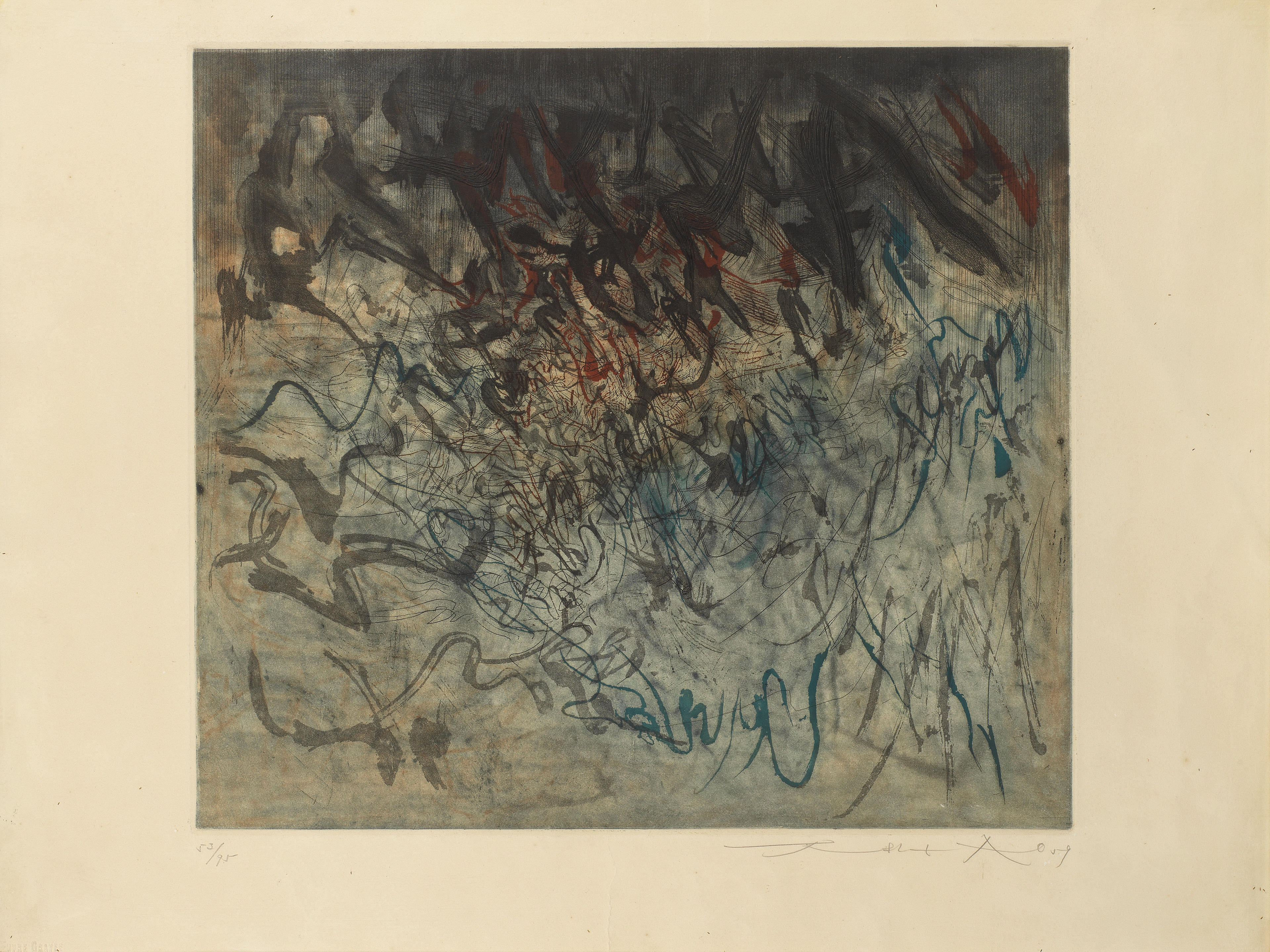 Appraisal: ZAO WOU-KI CHINESE FRENCH - Sans titre gerup Etching with