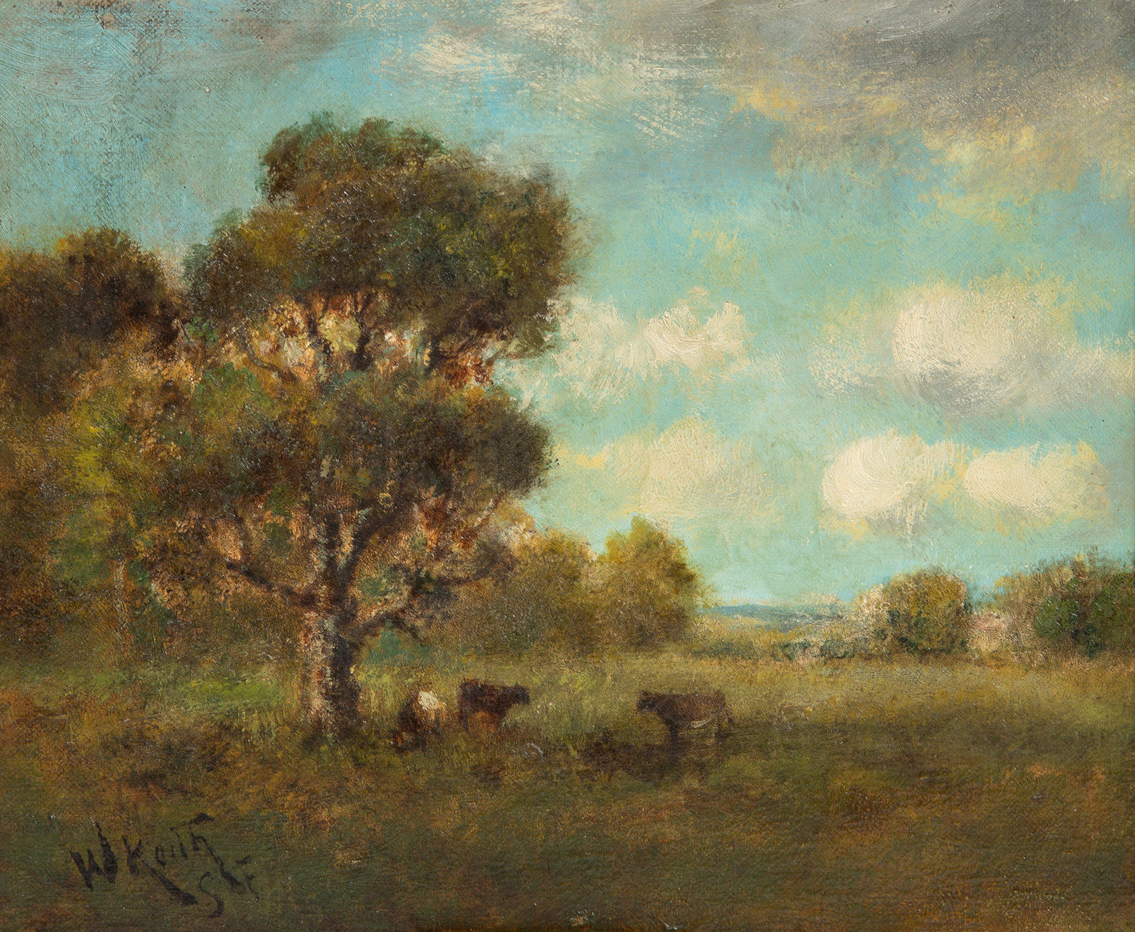 Appraisal: William Keith Scottish American - Cattle in a Clearing oil