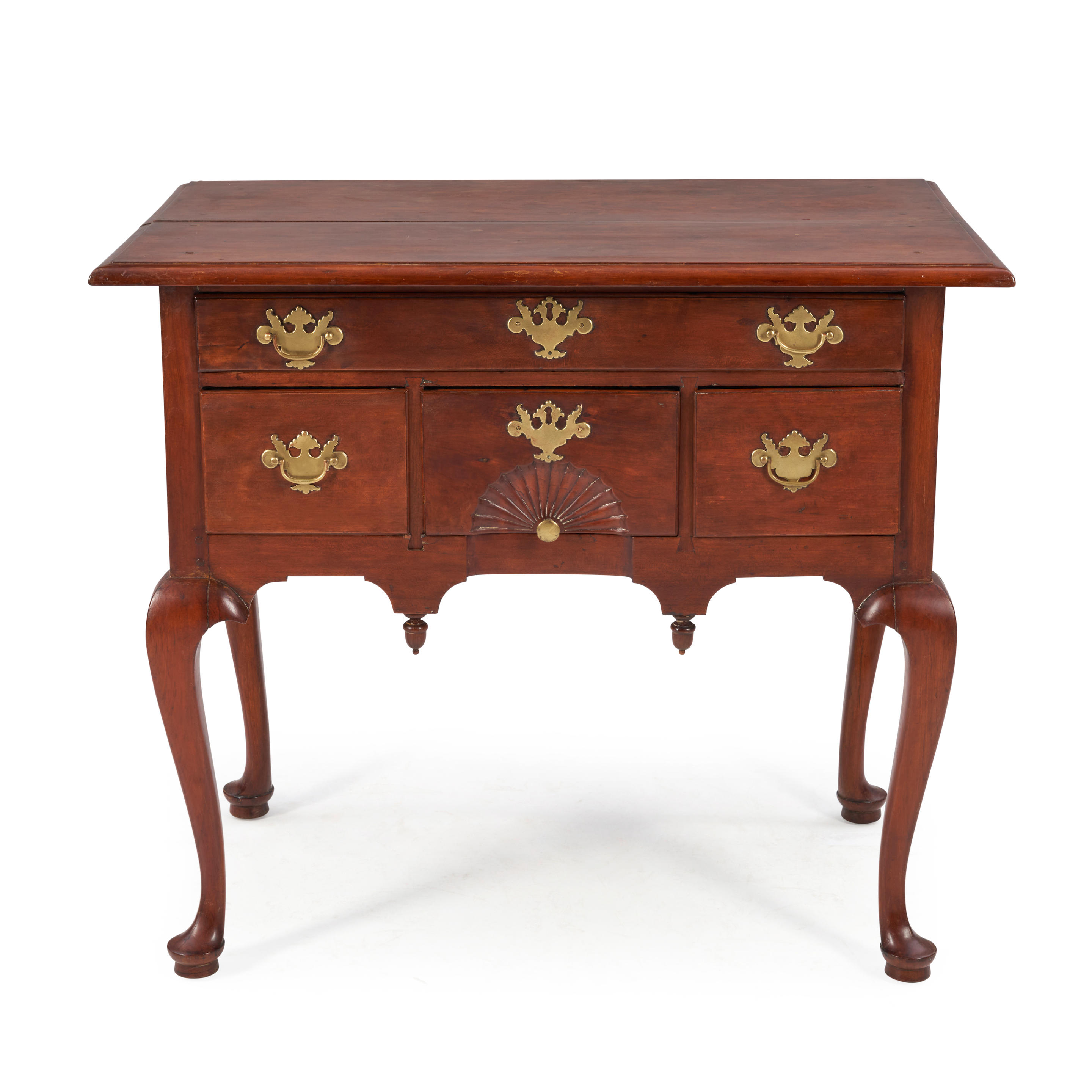 Appraisal: FINE QUEEN ANNE CHERRY AND SYCAMORE DRESSING TABLE Glastonbury Connecticut