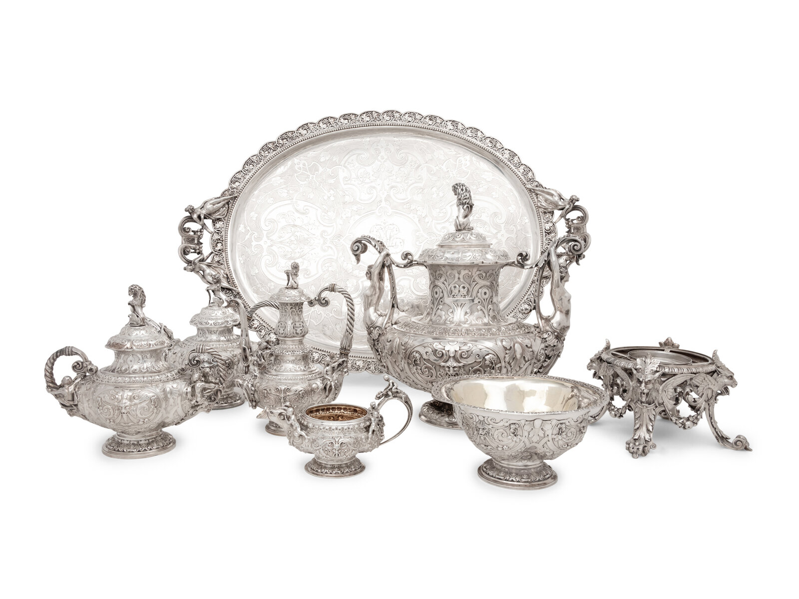 Appraisal: A Louis-Philippe Silver Six-Piece Tea and Coffee Service Mark of