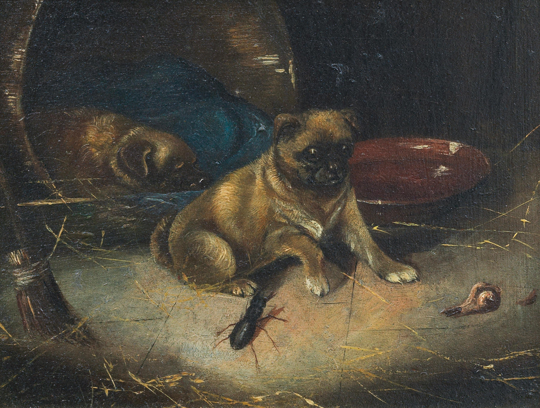 Appraisal: HORATIO HENRY COULDERY BRITISH - A Pug Startled by a