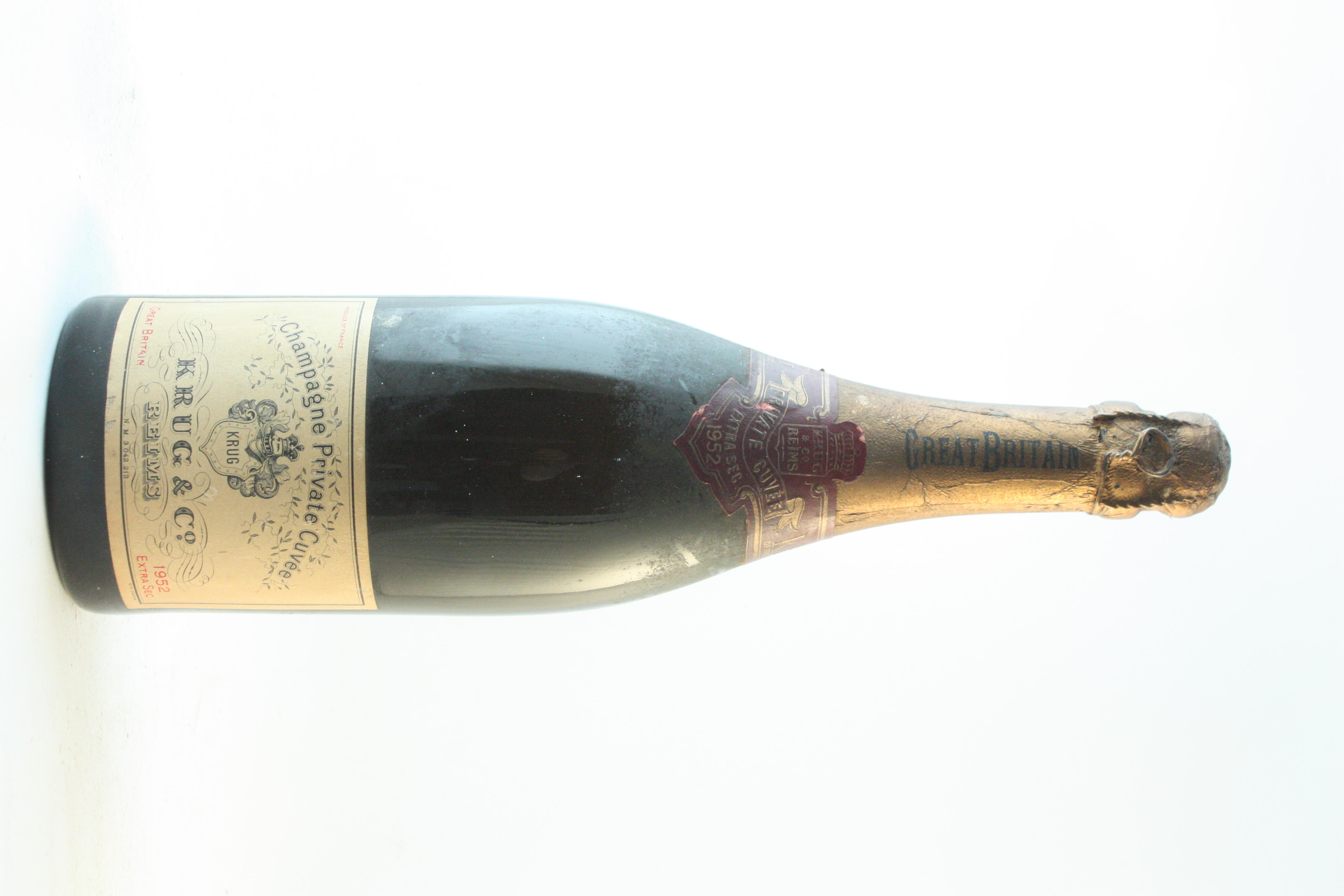 Appraisal: KRUG Krug bin soiled bottle lightly bin-soiled discoloured nicked label