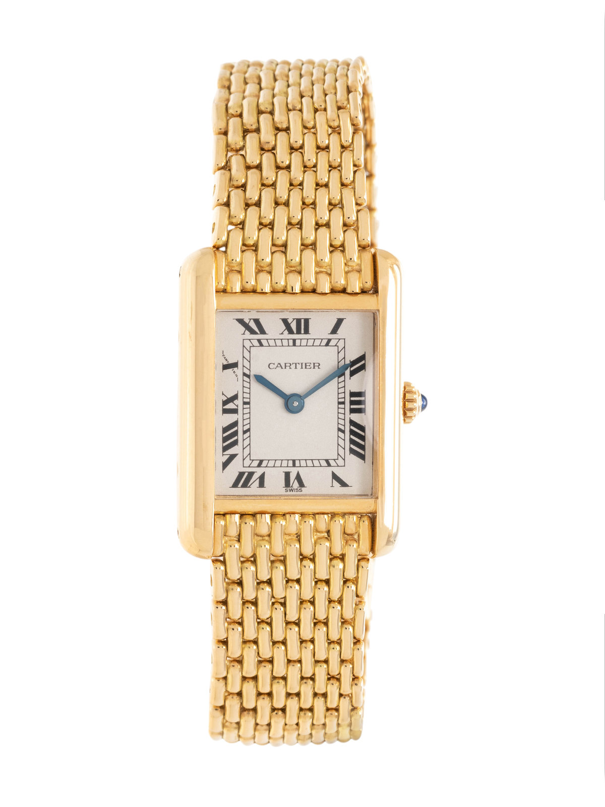 Appraisal: CARTIER REF K YELLOW GOLD 'TANK' WRISTWATCH x mm case