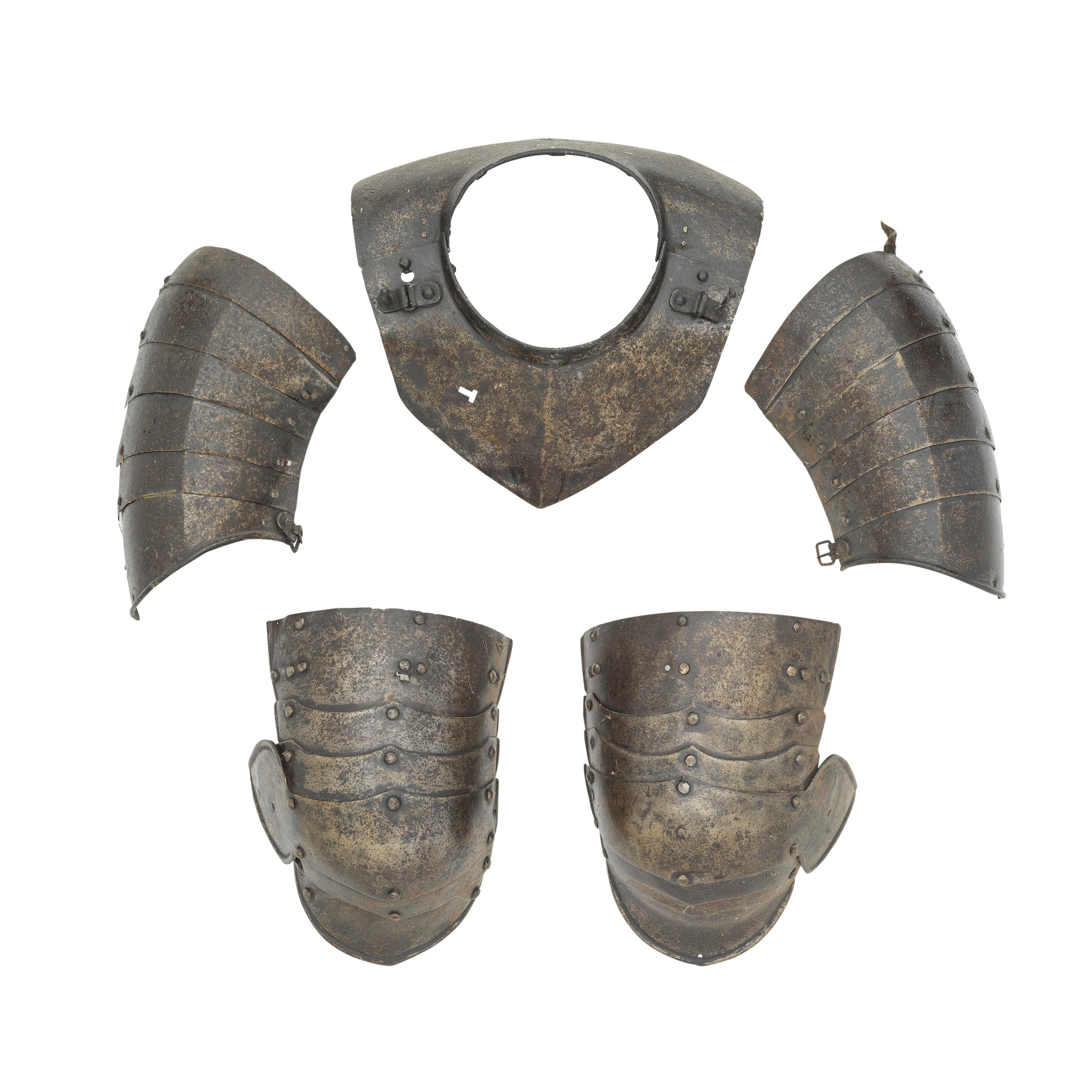 Appraisal: A GORGET A PAIR OF SPAULDERS AND A PAIR OF