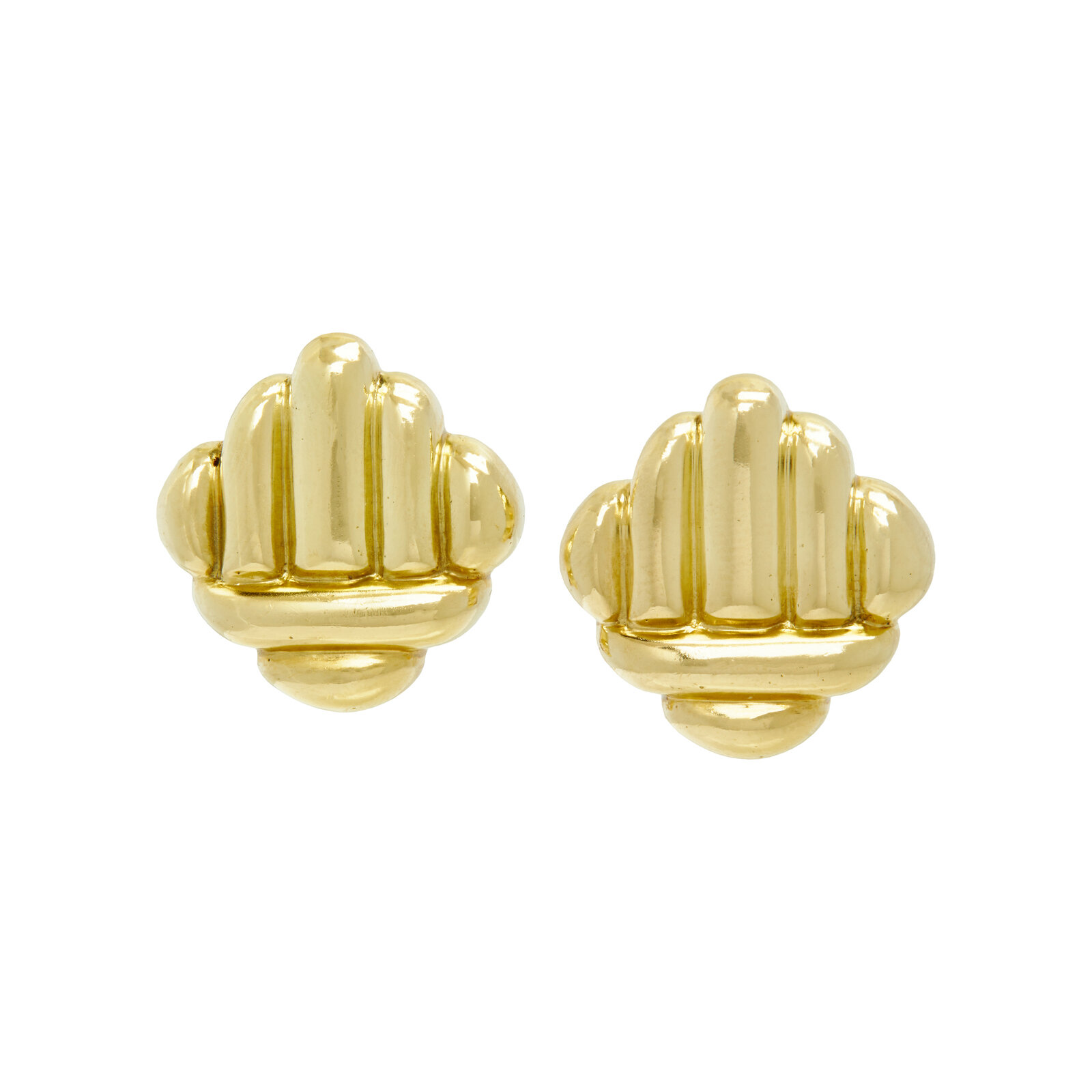 Appraisal: CARTIER YELLOW GOLD CLIP EARRINGS karat yellow gold with karat