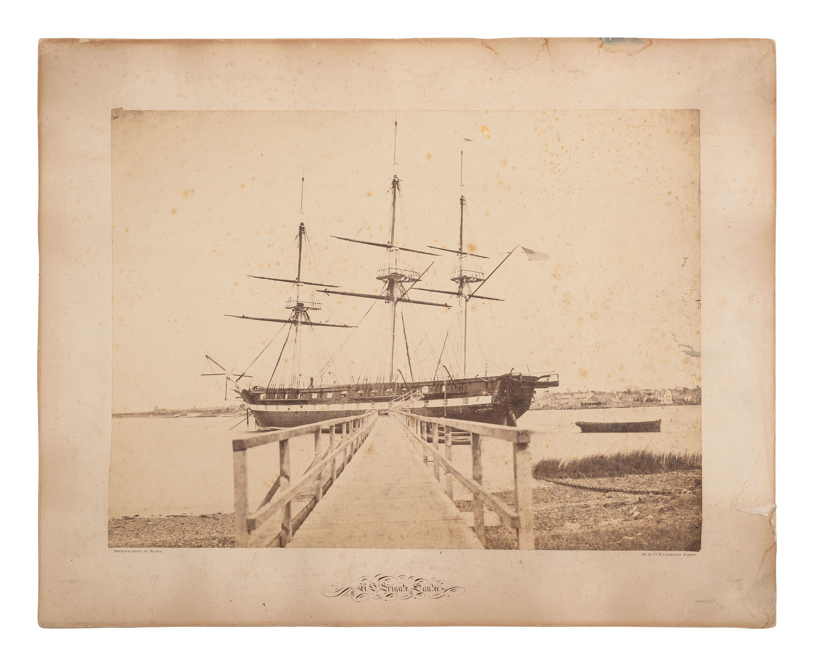 Appraisal: CIVIL WAR BLACK James Wallace - photographer US Frigate Santee