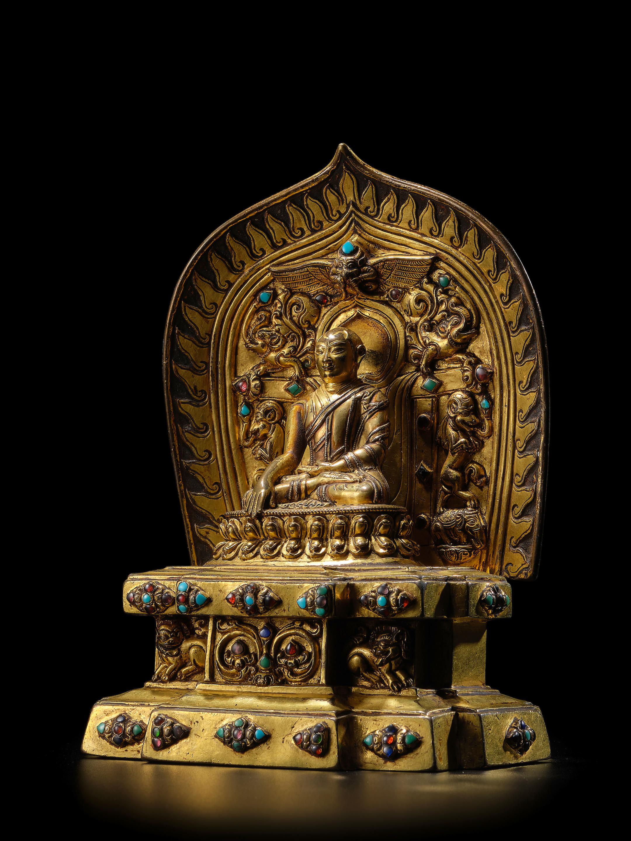 Appraisal: STATUETTE DU FONDATEUR DE L'ORDRE DRIGUNG KAGYU JIGTEN SUMGON RINCHEN