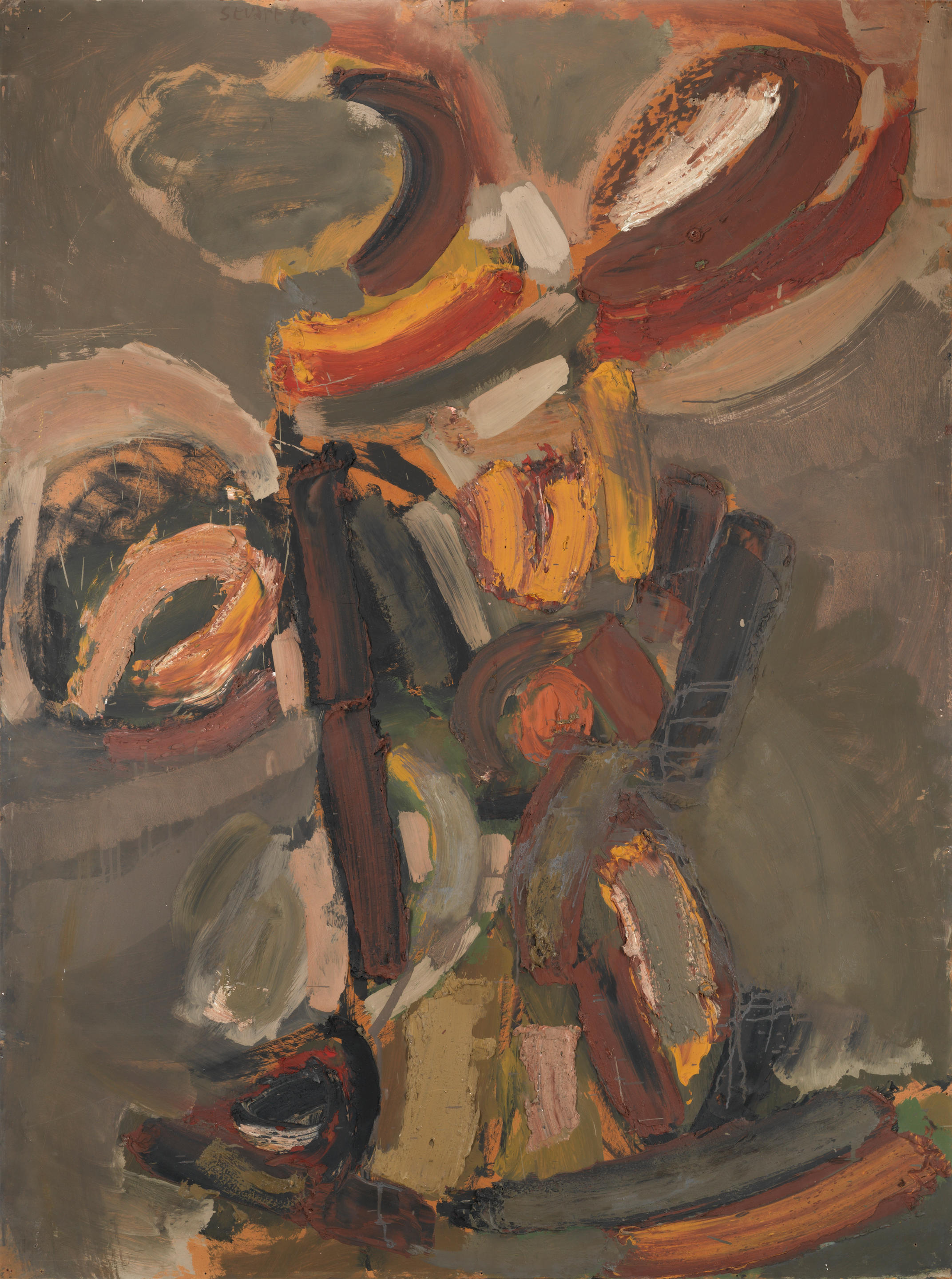 Appraisal: STUART SUTCLIFFE BRITISH - UNTITLED signed and dated ' '