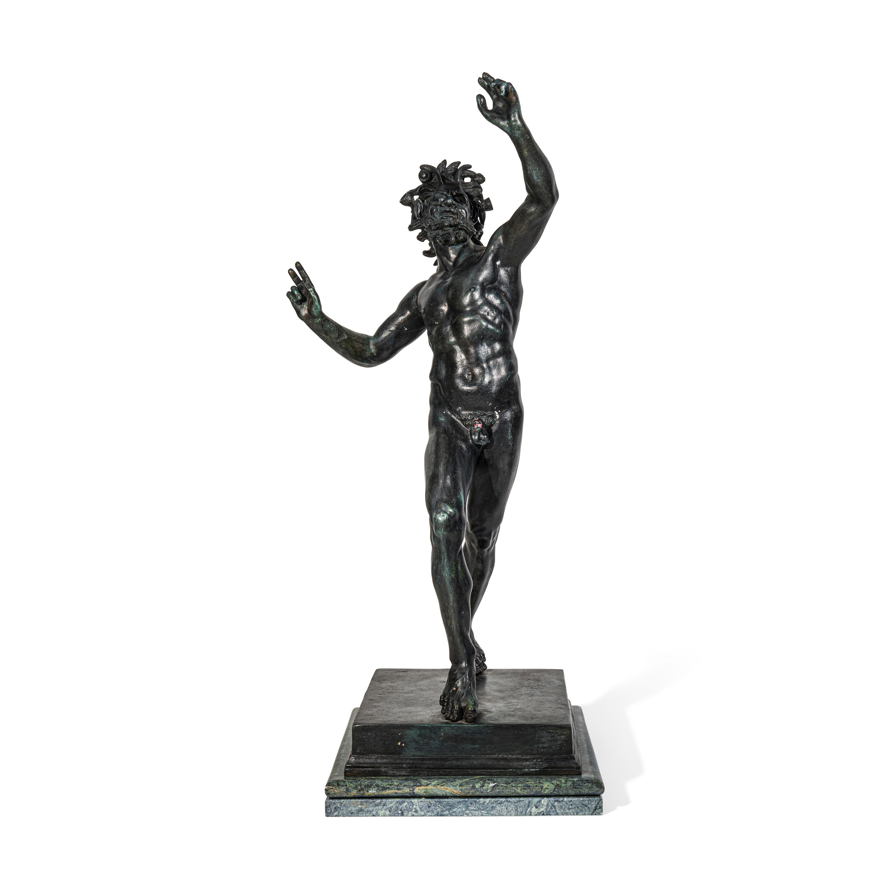 Appraisal: AN ITALIAN PATINATED BRONZE FIGURE OF THE DANCING FAUN OF